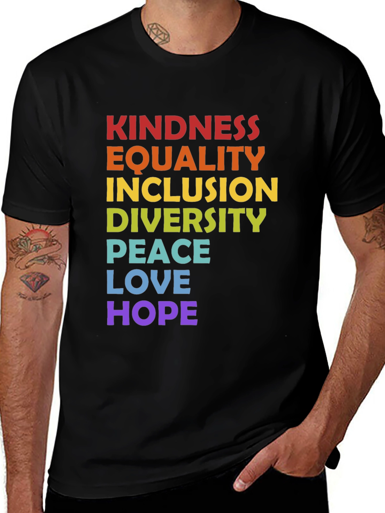 Kindness Equality Inclusion Graphic Tee - Pride T-Shirt