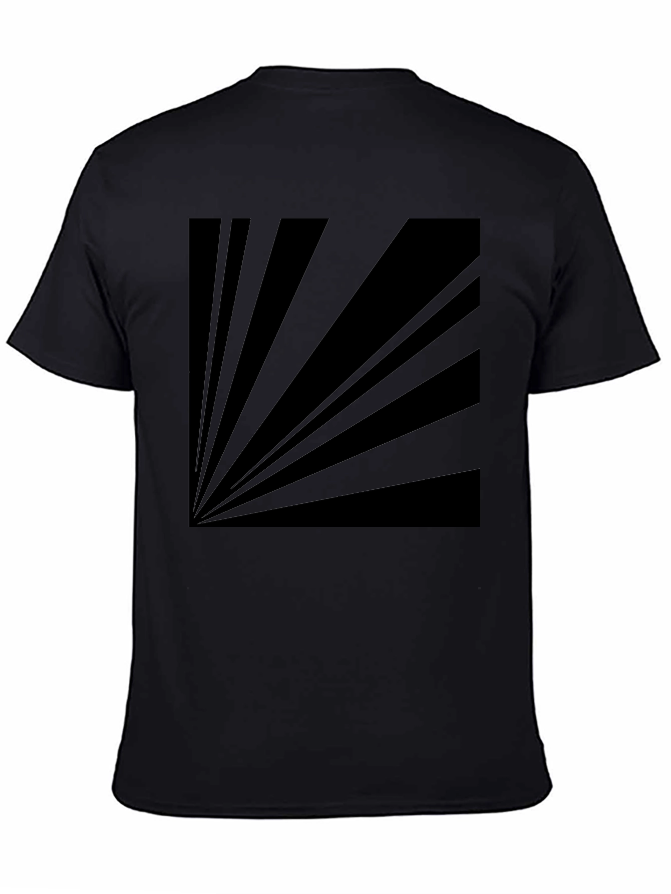 Retro Sunburst Graphic Tee - Black Cotton Blend