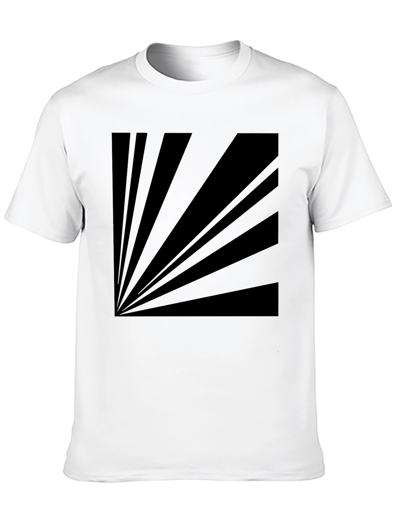 Retro Sunburst Graphic Tee - Black Cotton Blend