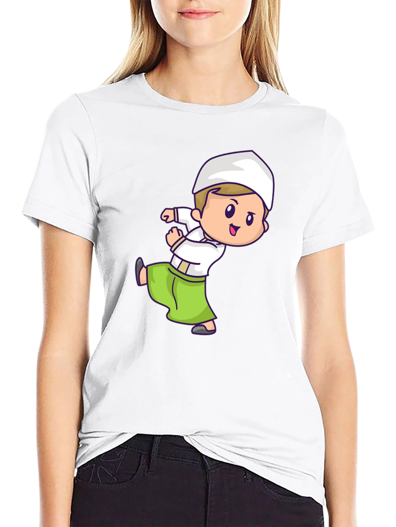 Cartoon Moslem Boy T-Shirt
