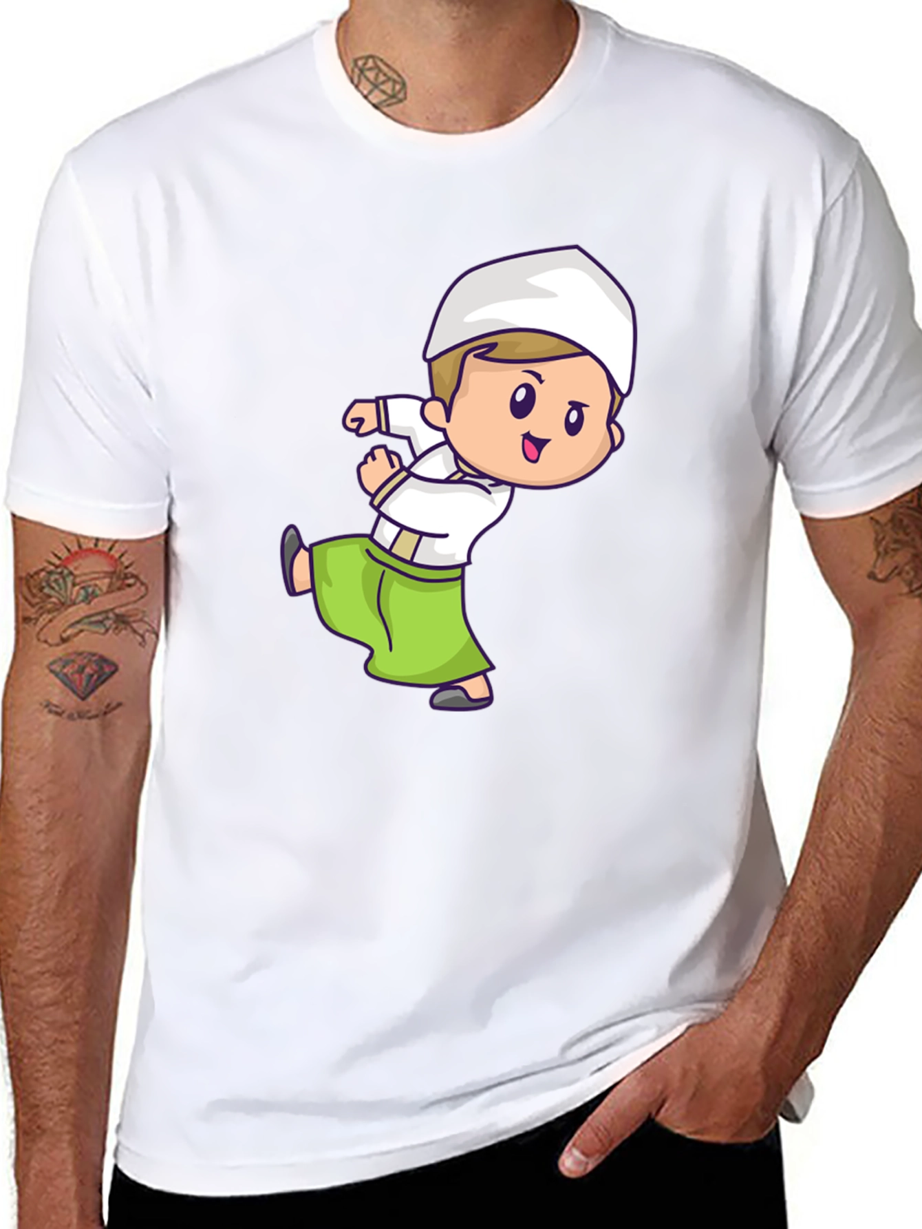 Cartoon Moslem Boy T-Shirt