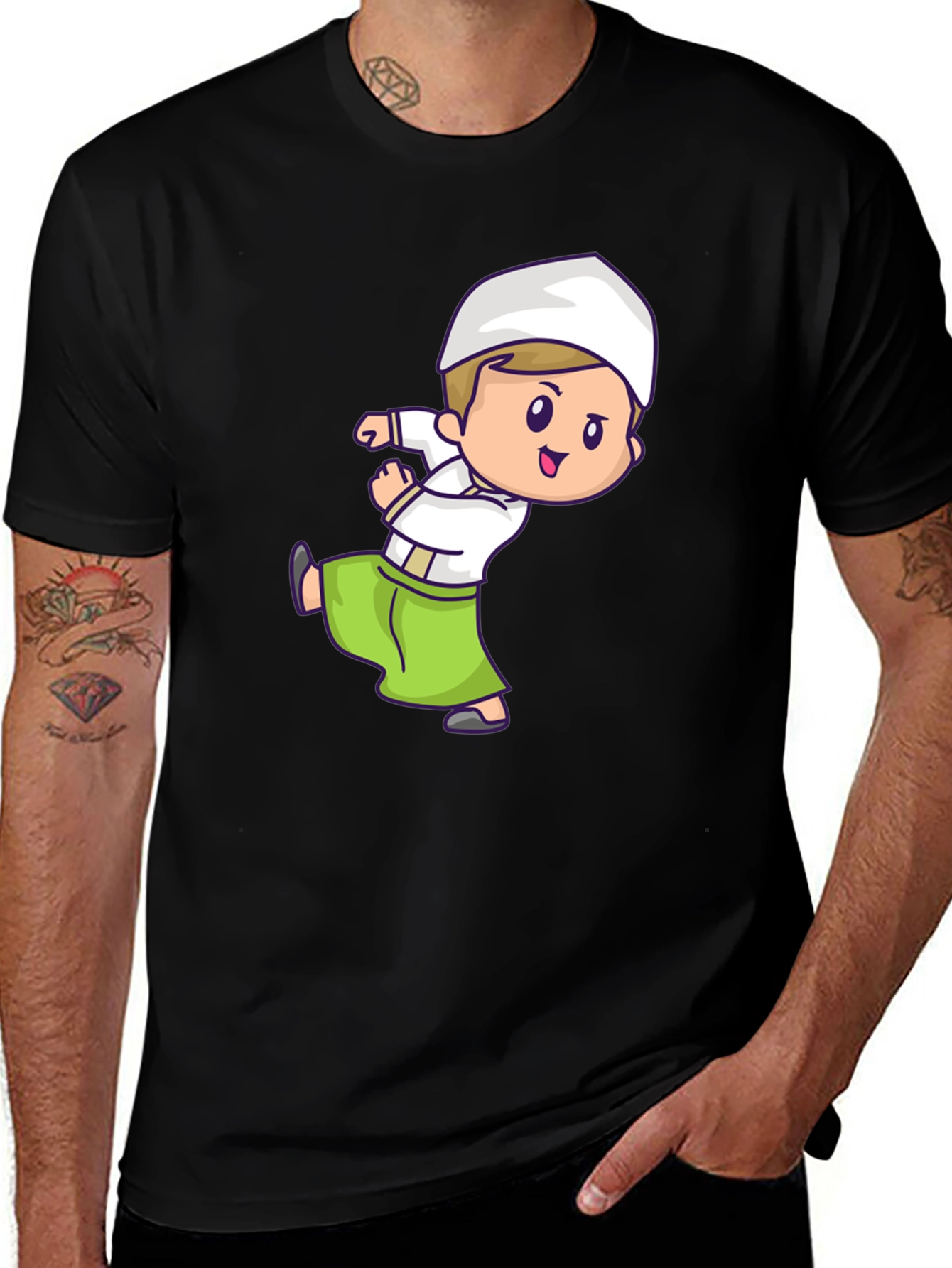 Cartoon Moslem Boy T-Shirt