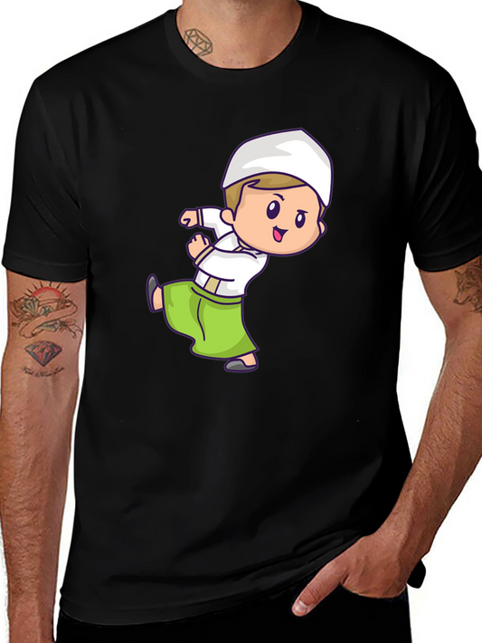 Cartoon Moslem Boy T-Shirt