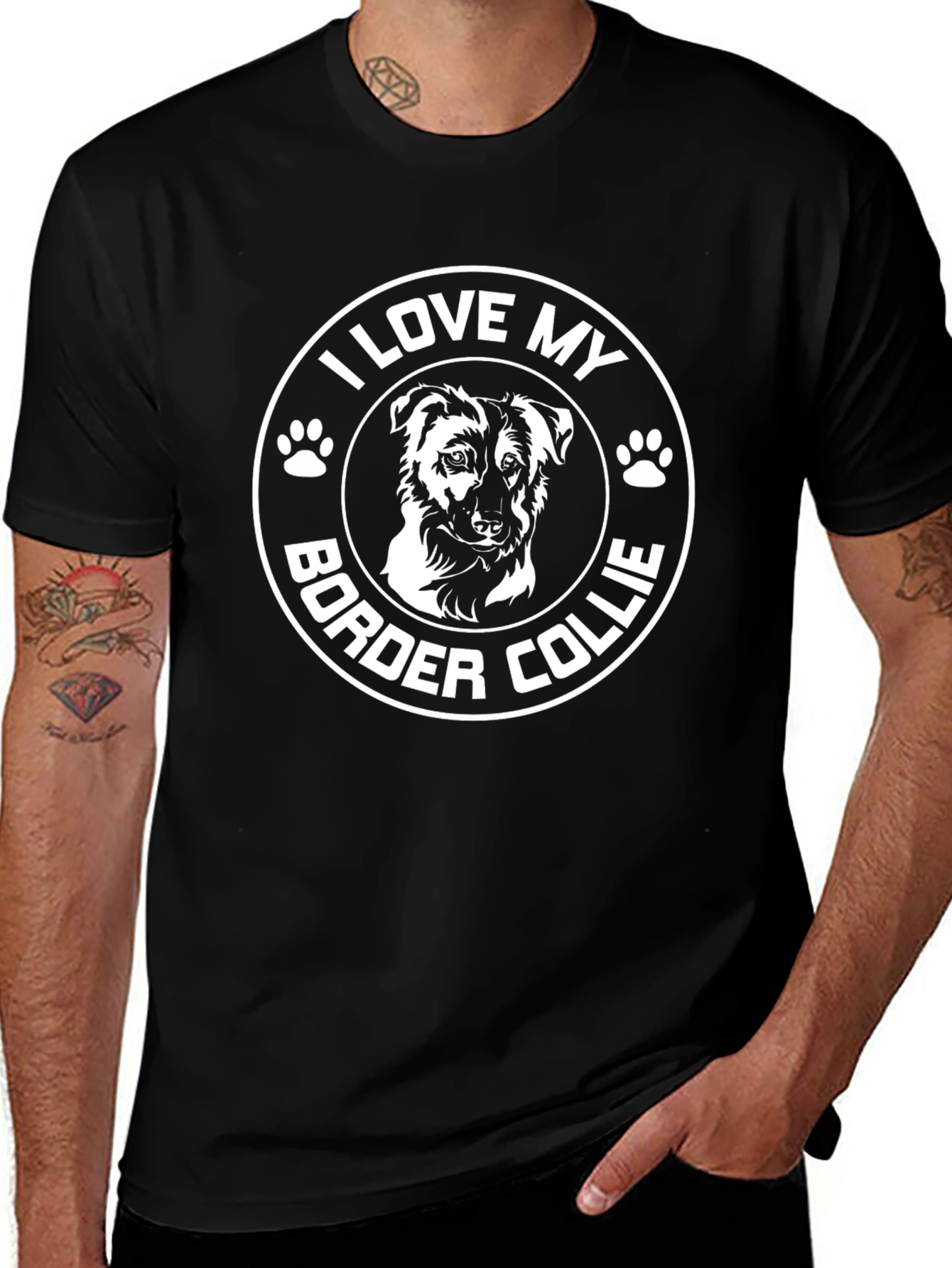 I Love My Border Collie T-Shirt