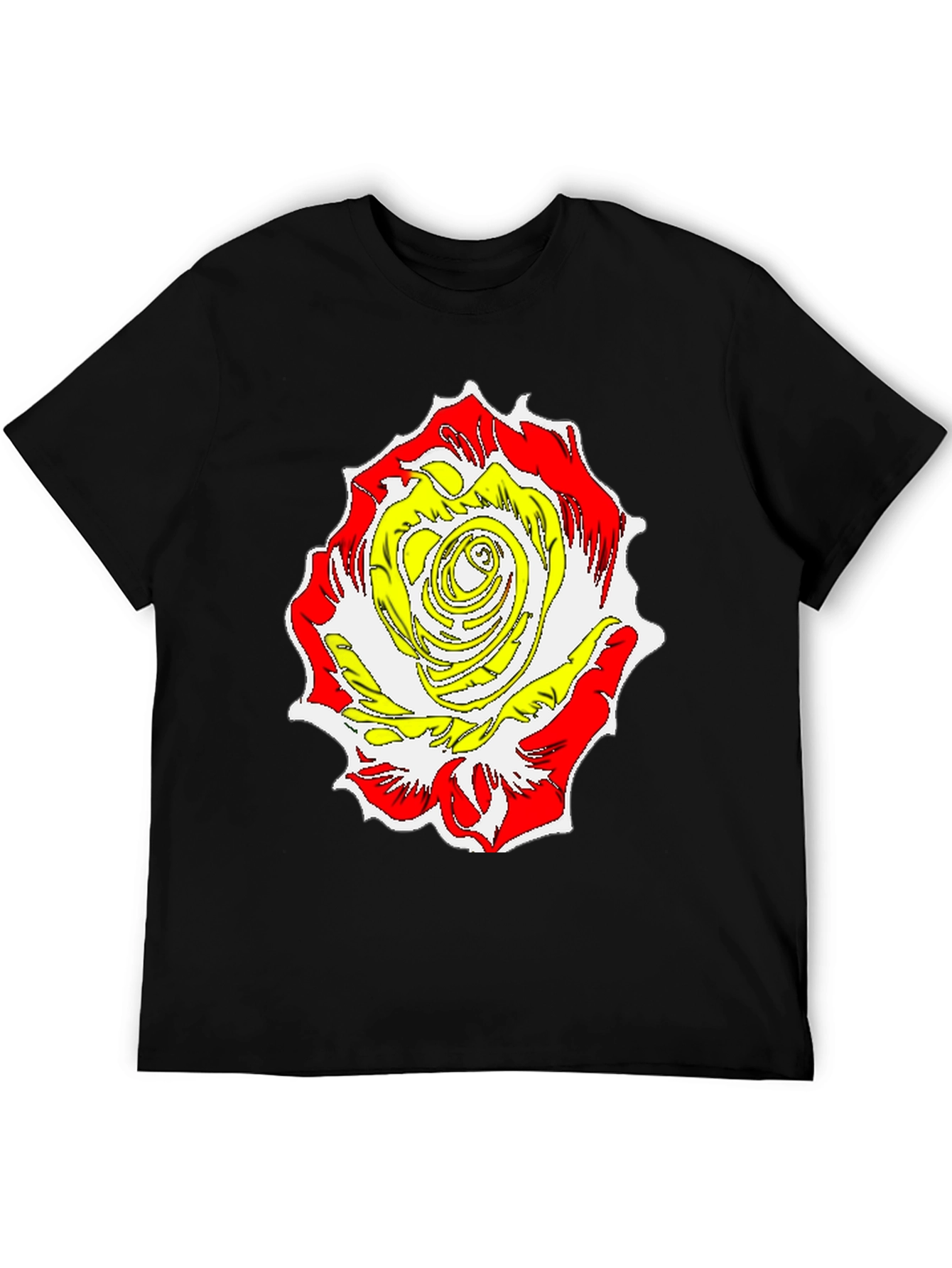 Rose Graphic Tee - Bold Floral Print