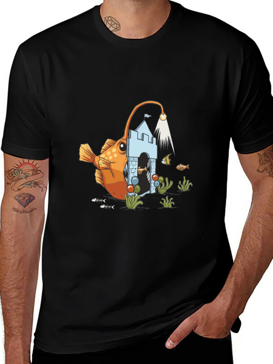 Anglerfish Castle Graphic Tee - Black