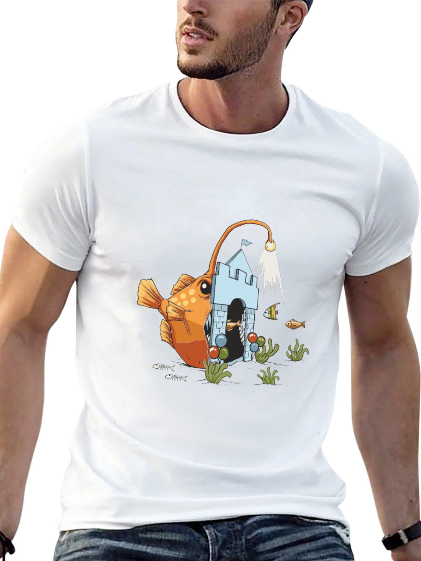 Anglerfish Castle Graphic Tee - Black