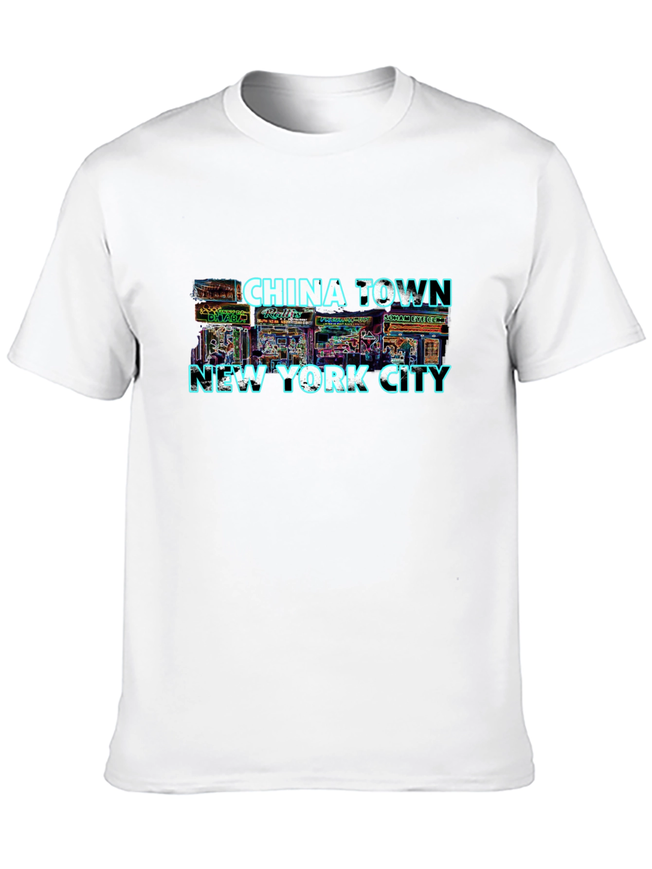 Chinatown NY Neon Graphic Tee