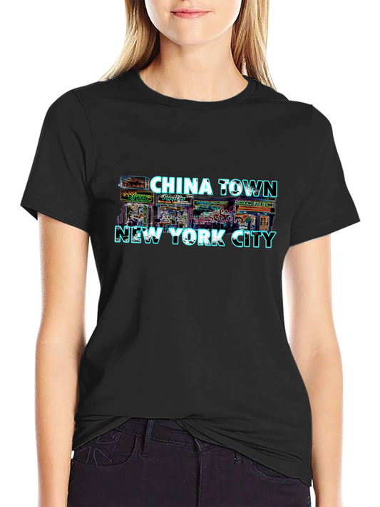 Chinatown NY Neon Graphic Tee