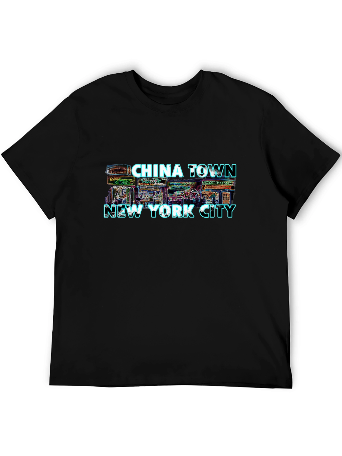 Chinatown NY Neon Graphic Tee