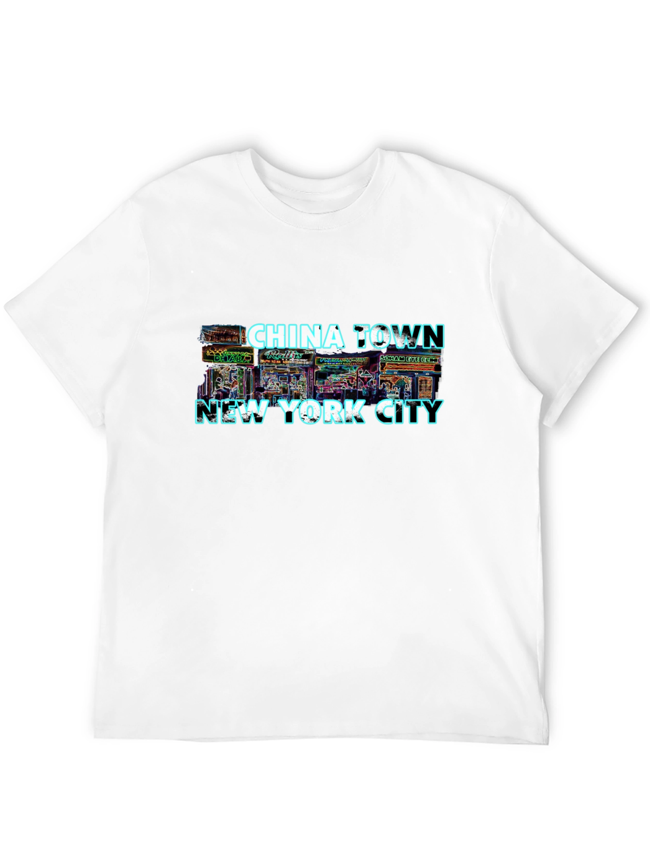 Chinatown NY Neon Graphic Tee