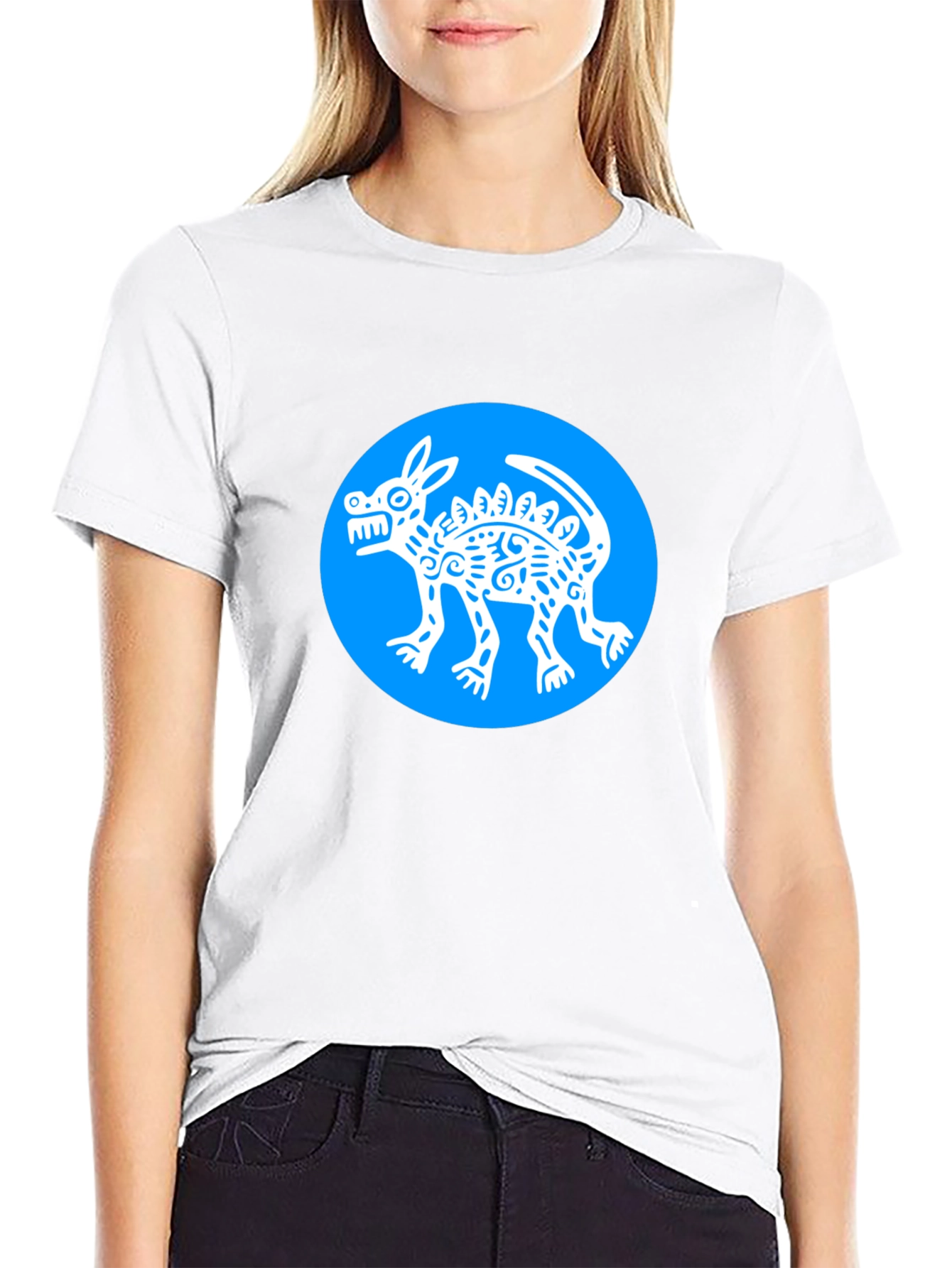 Aztec Dog T-Shirt - Mens Black Graphic Tee