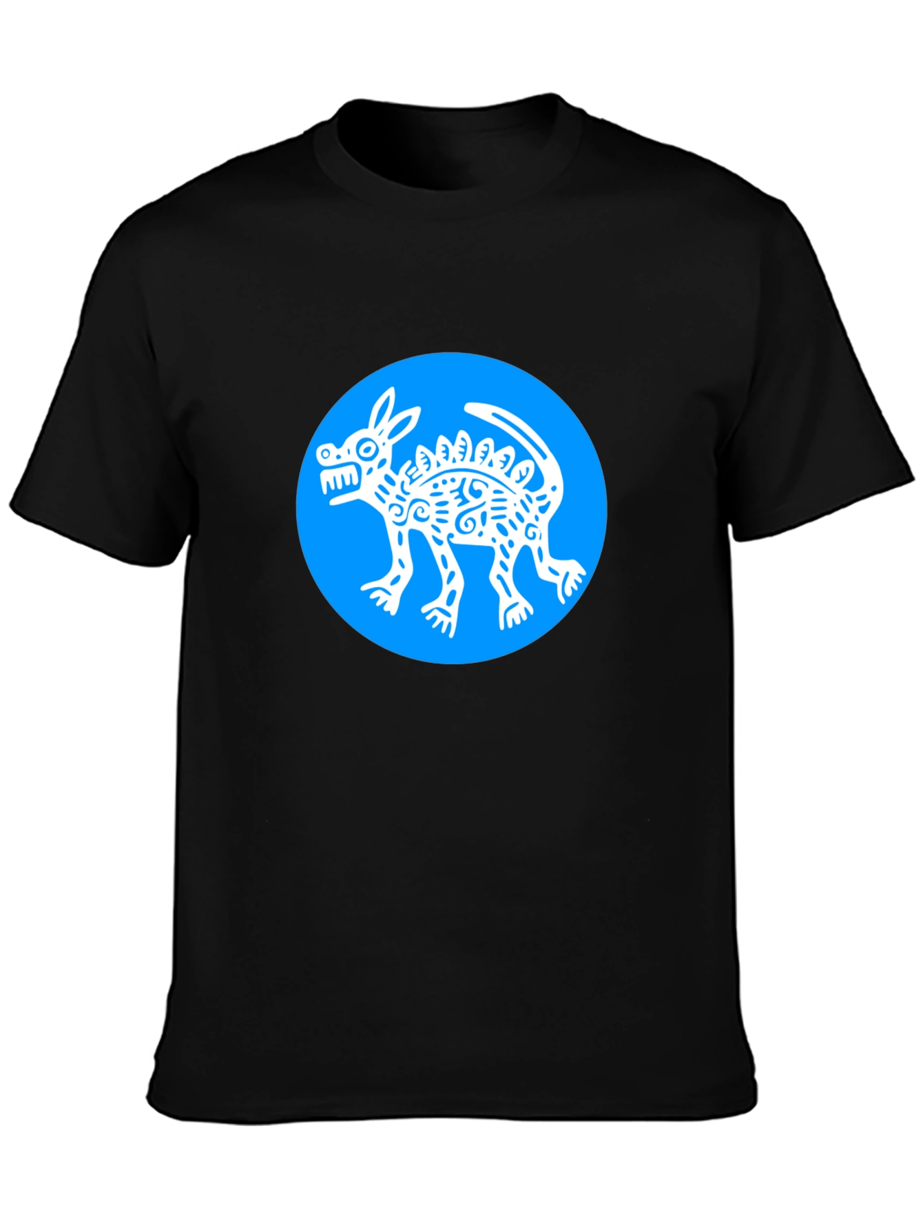 Aztec Dog T-Shirt - Mens Black Graphic Tee