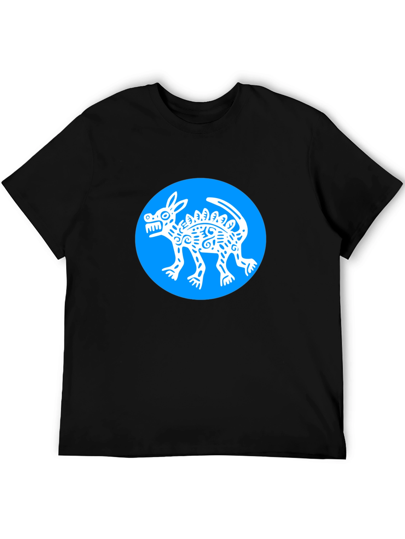 Aztec Dog T-Shirt - Mens Black Graphic Tee