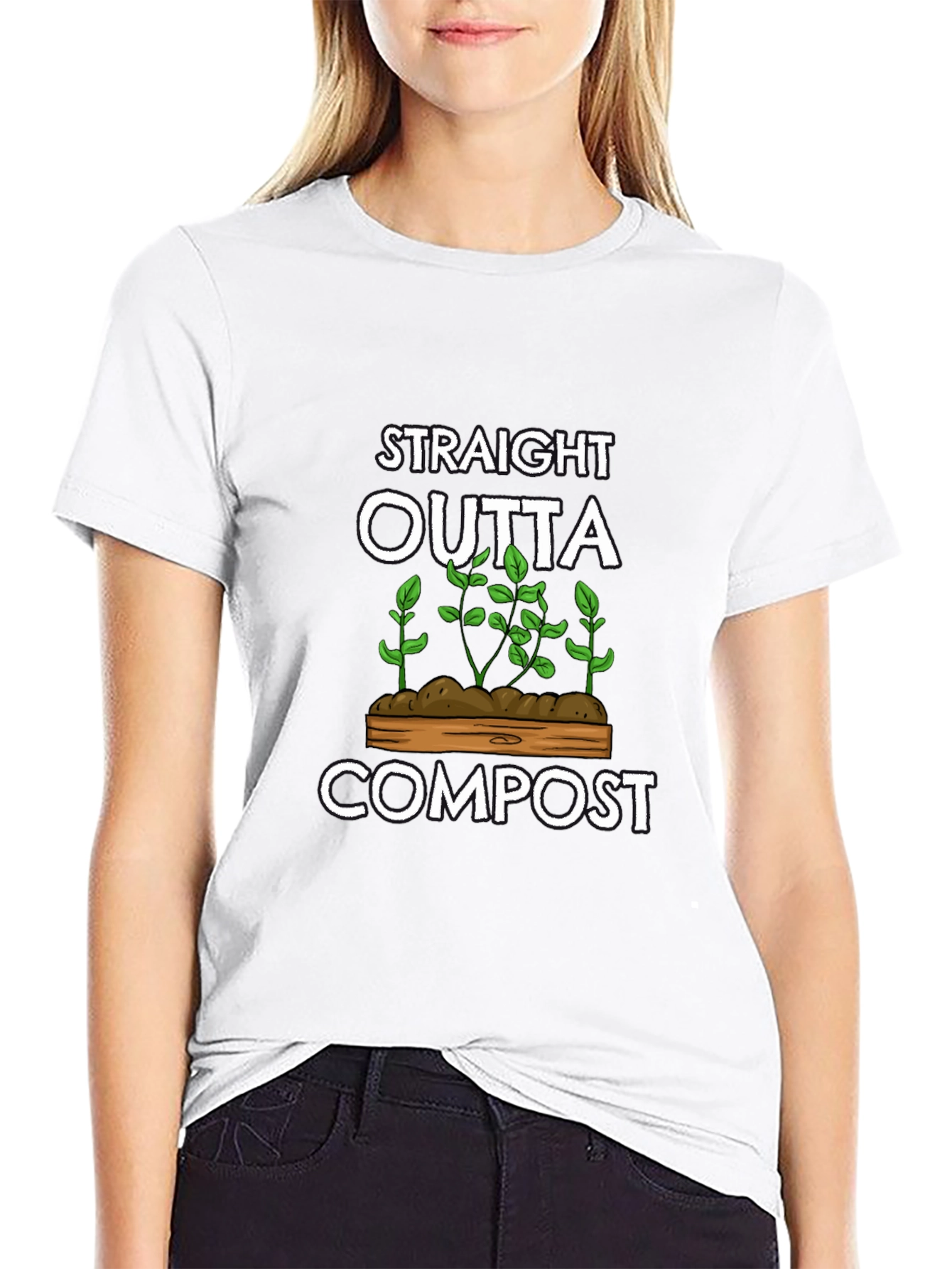 Straight Outta Compost Black Graphic T-Shirt