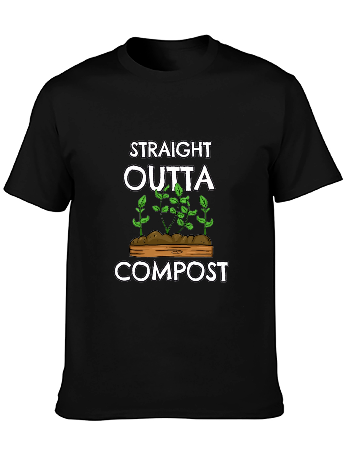 Straight Outta Compost Black Graphic T-Shirt
