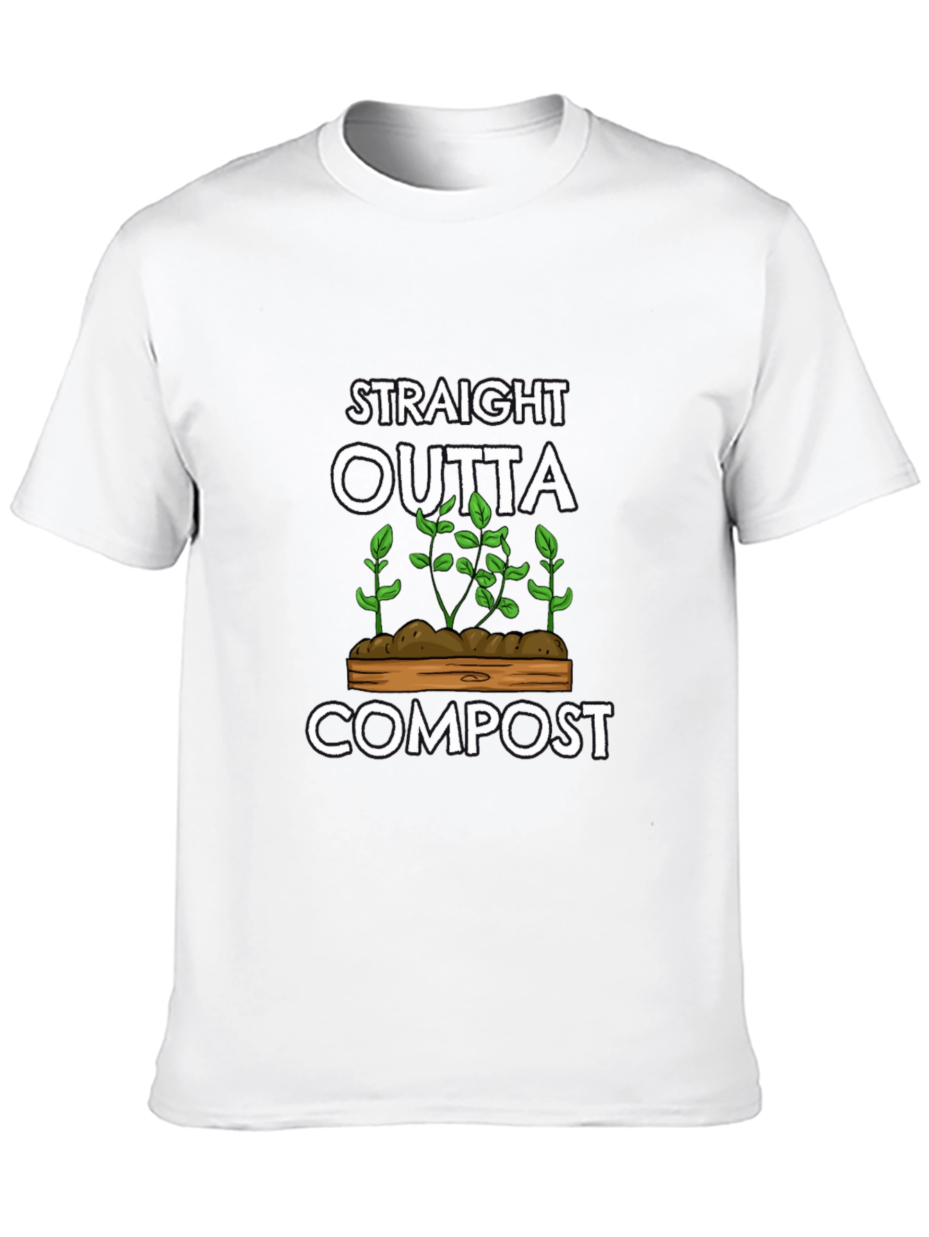 Straight Outta Compost Black Graphic T-Shirt