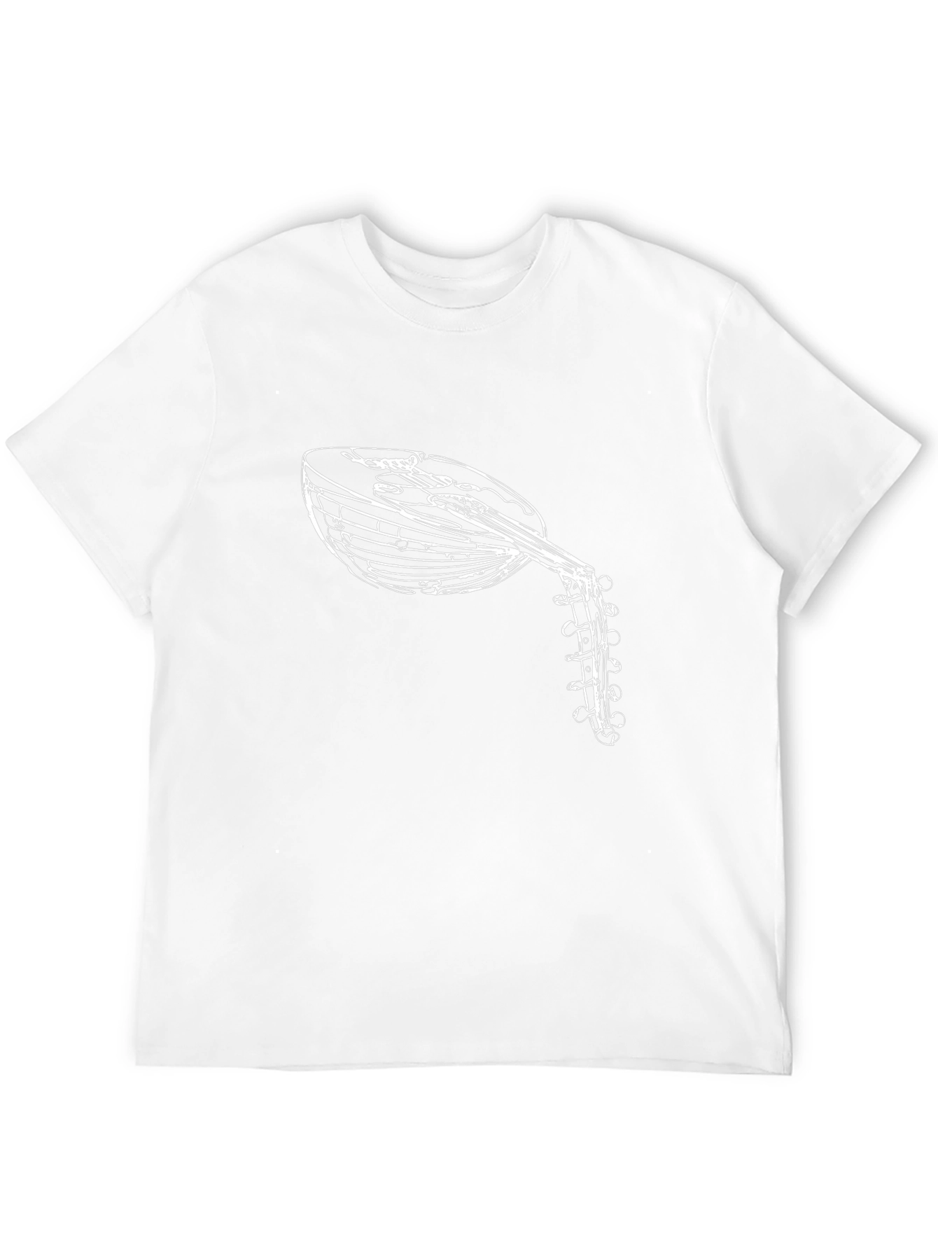 Oud Instrument Graphic Tee - Black Cotton Shirt