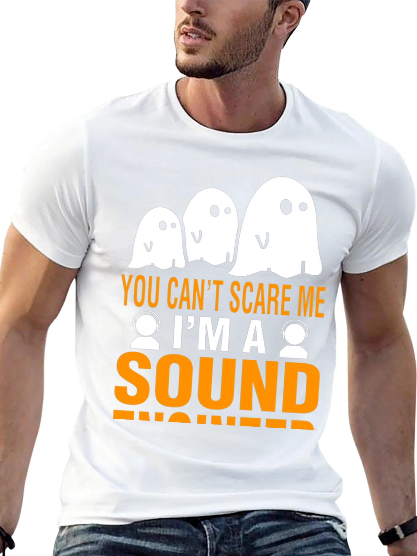 Sound Engineer Halloween Ghost T-Shirt