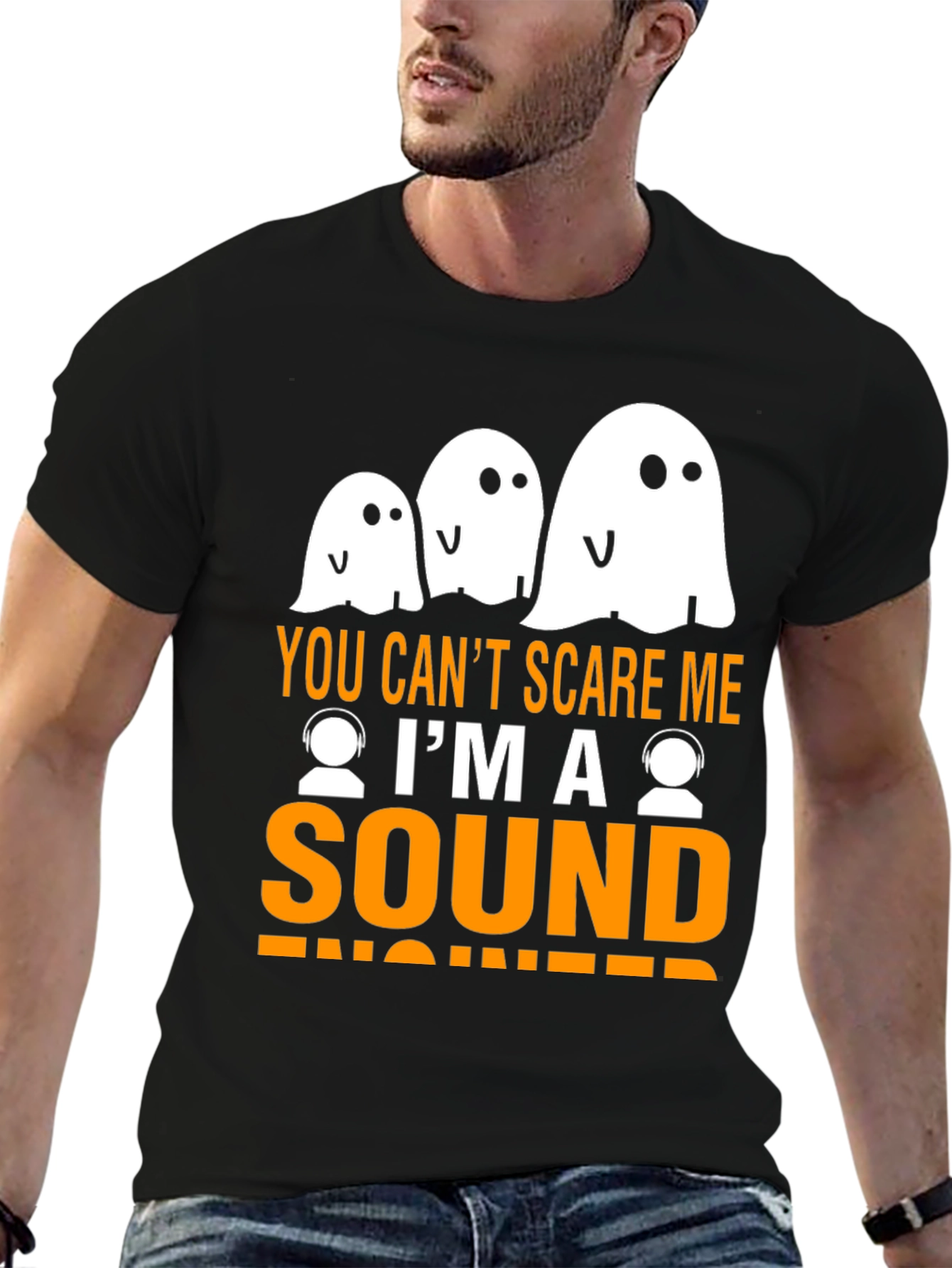 Sound Engineer Halloween Ghost T-Shirt