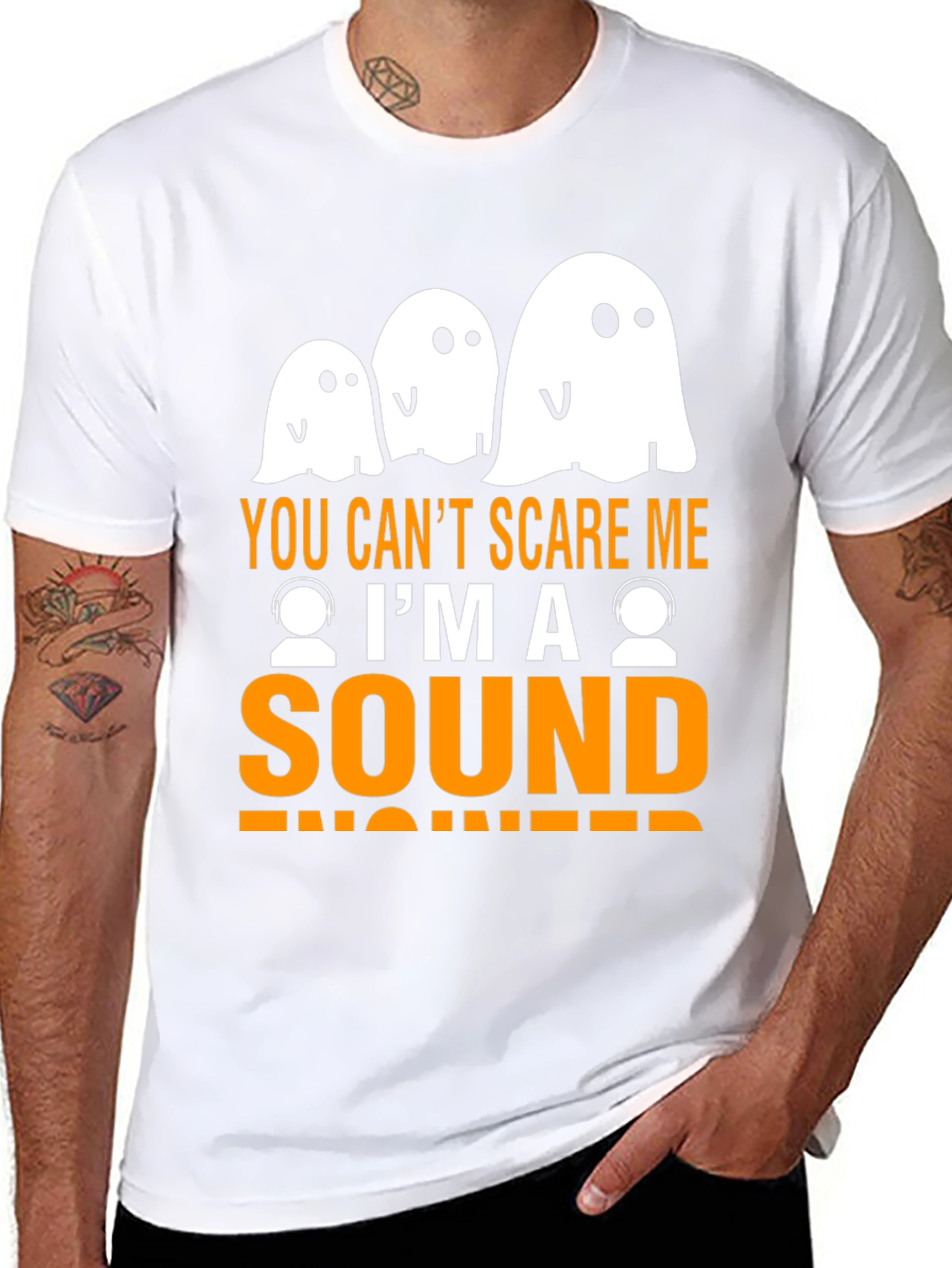 Sound Engineer Halloween Ghost T-Shirt