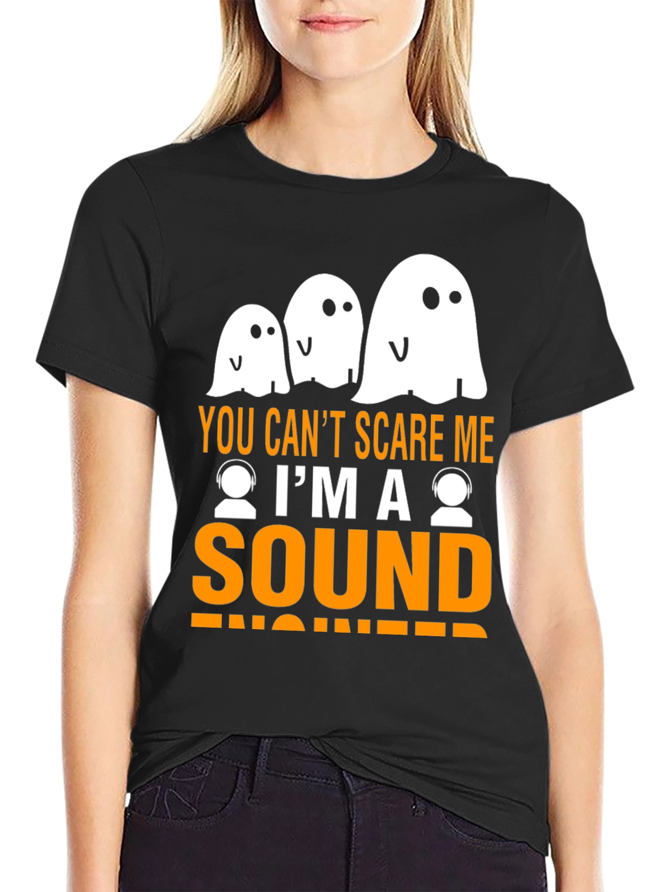 Sound Engineer Halloween Ghost T-Shirt