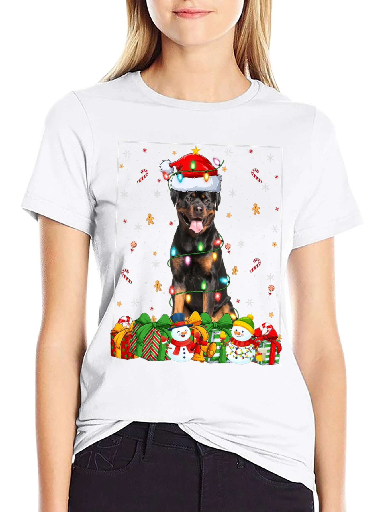 Rottweiler Christmas T-Shirt Holiday Dog Tee