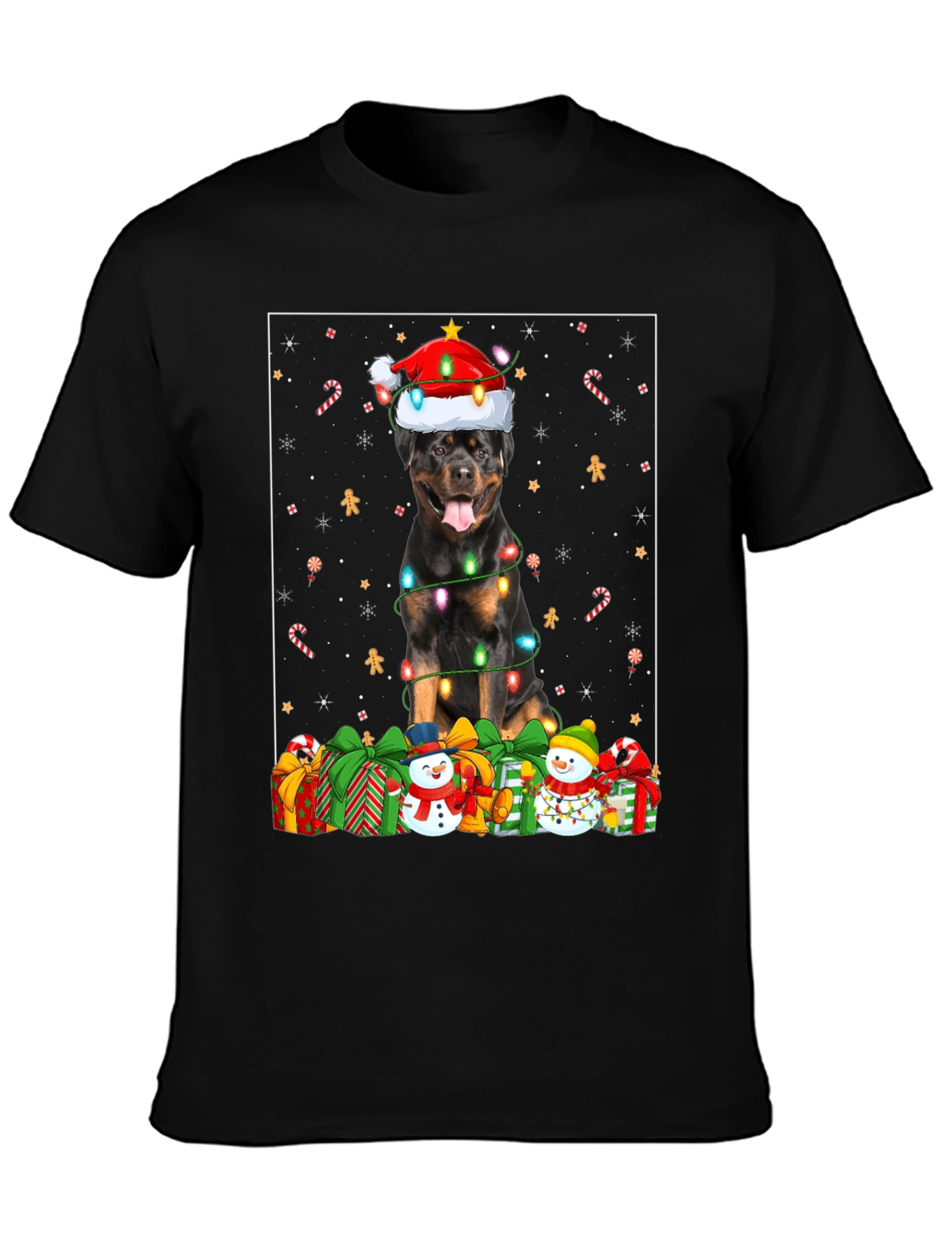 Rottweiler Christmas T-Shirt Holiday Dog Tee