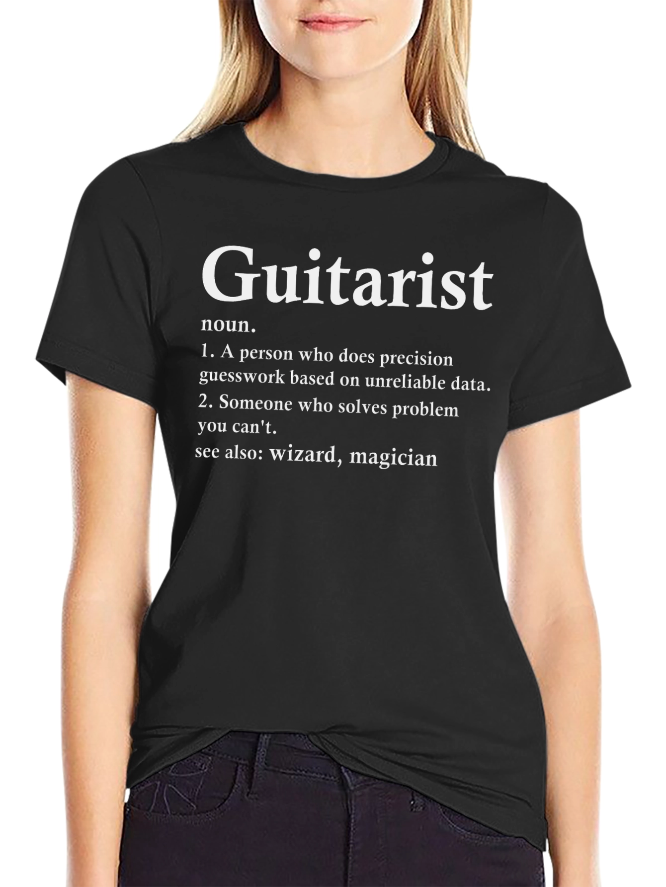 Funny Guitarist Definition Black T-Shirt