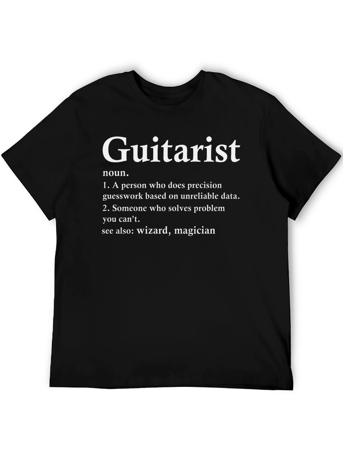 Funny Guitarist Definition Black T-Shirt