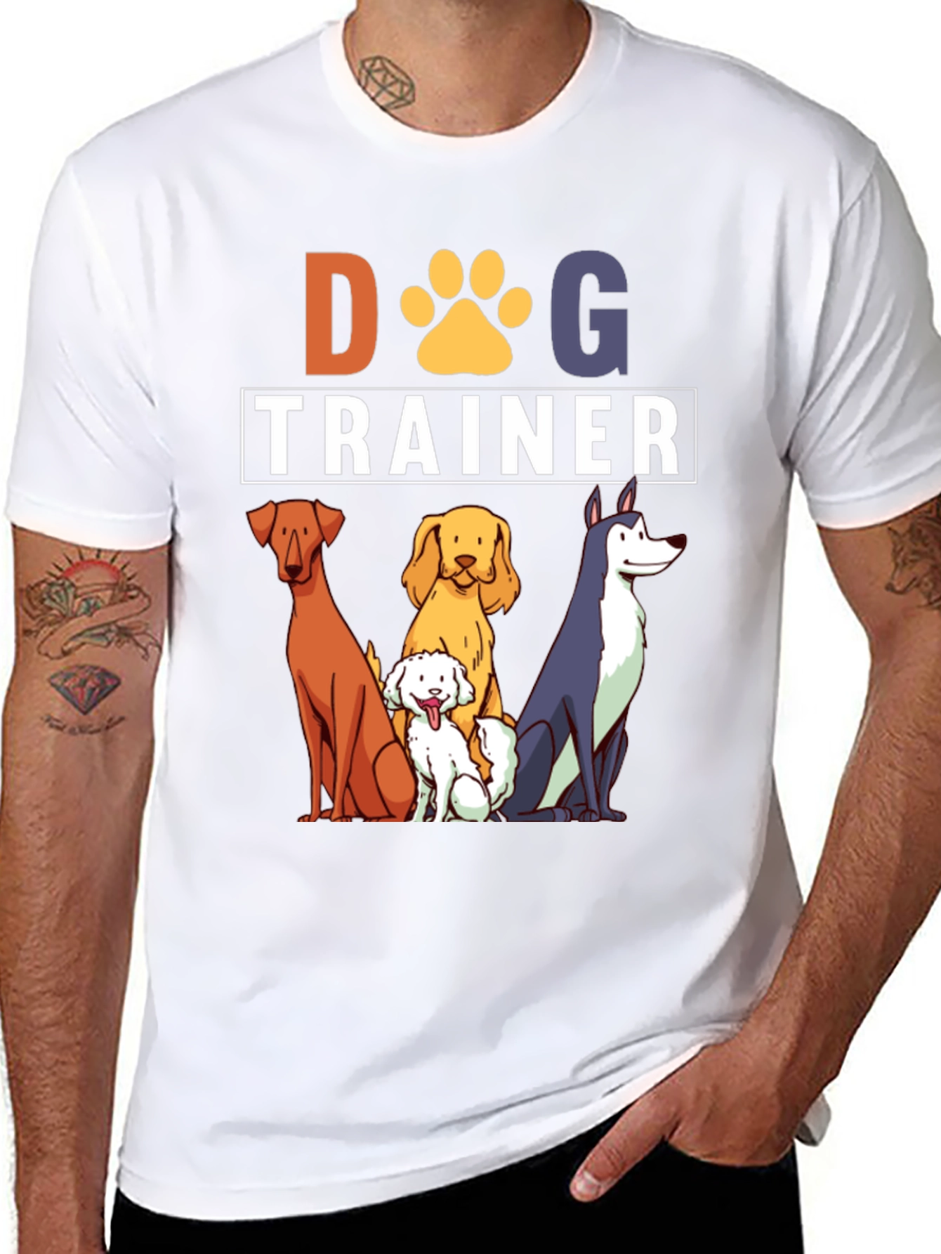 Dog Trainer T-Shirt - Cute Cartoon Dogs