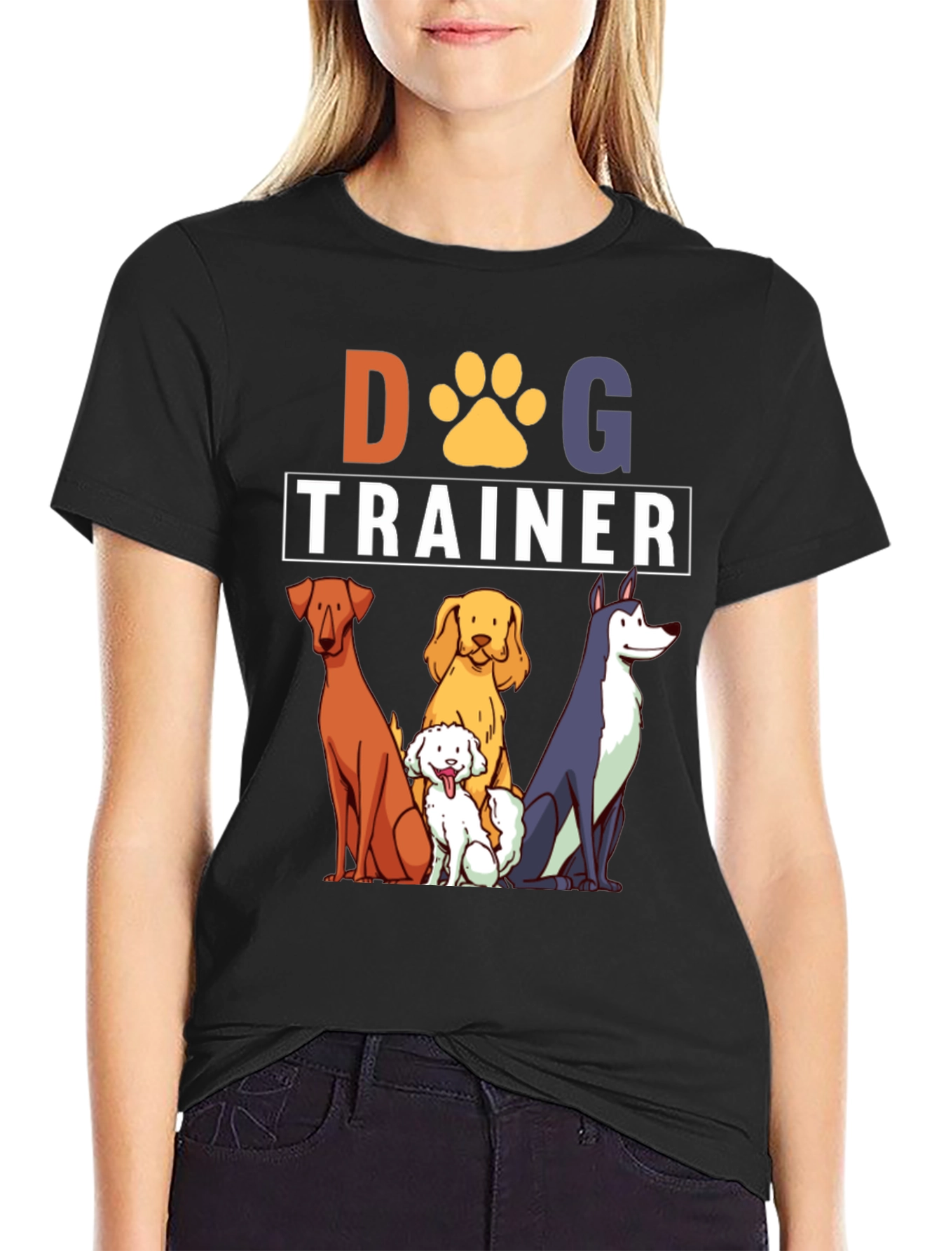 Dog Trainer T-Shirt - Cute Cartoon Dogs