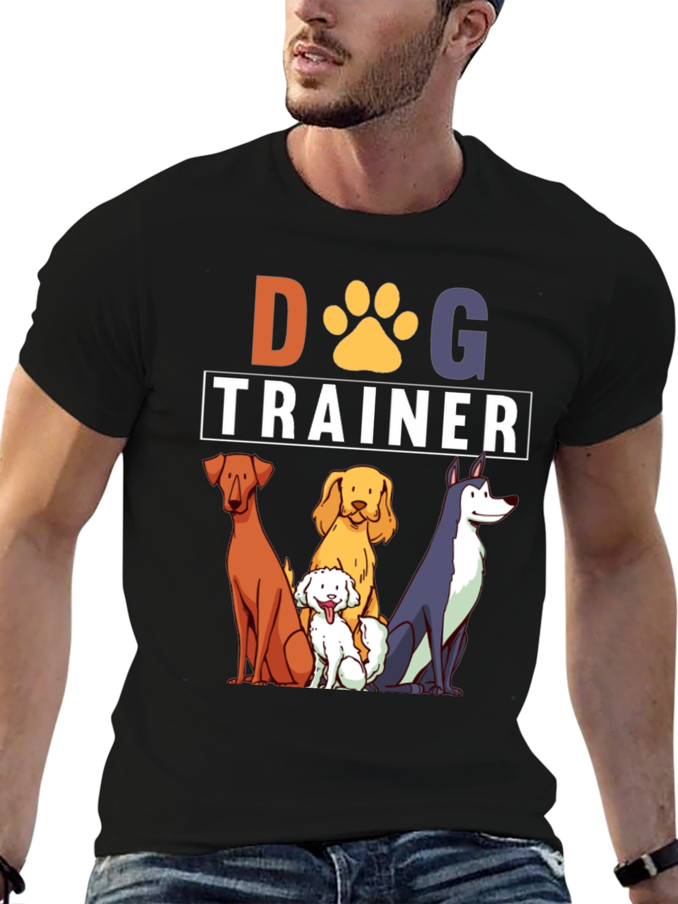 Dog Trainer T-Shirt - Cute Cartoon Dogs