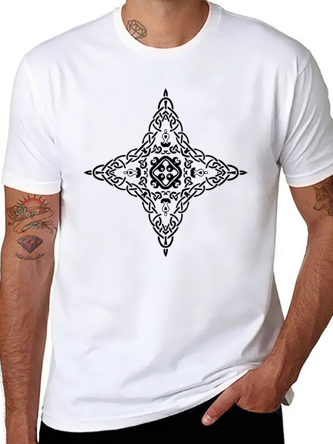 Celtic Knot Black Graphic Tee