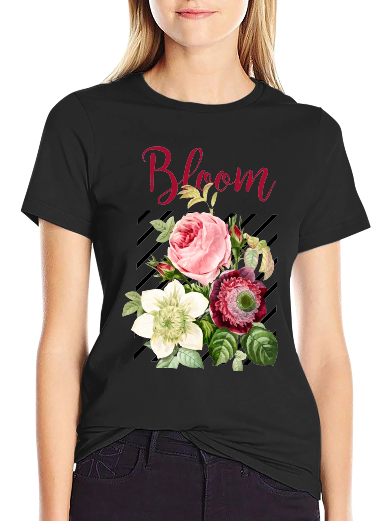 Bloom Floral Graphic Tee - Stylish Unisex T-Shirt