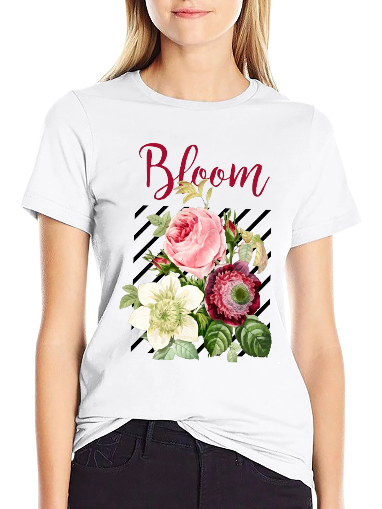 Bloom Floral Graphic Tee - Stylish Unisex T-Shirt