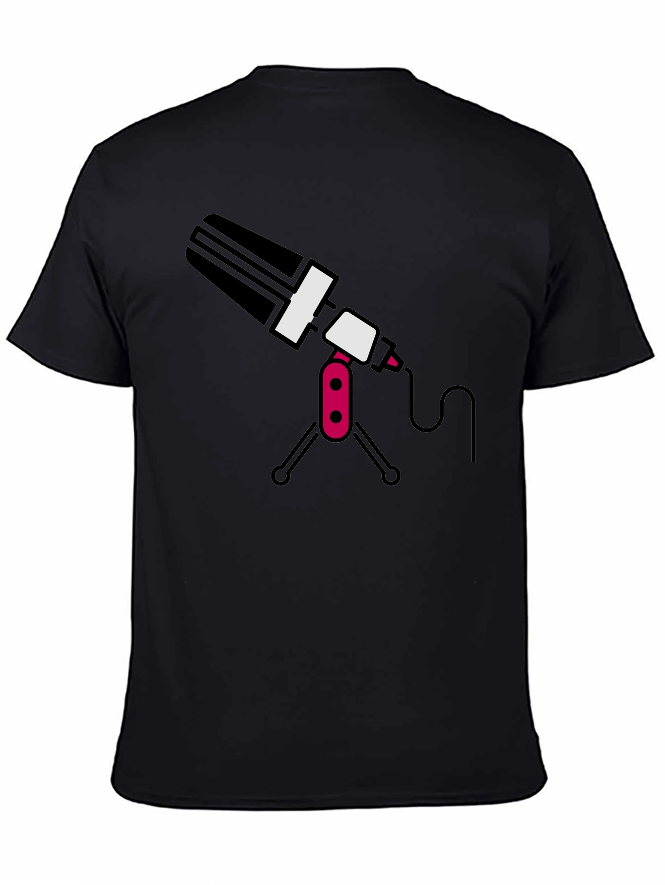 Microphone Graphic Tee - Black