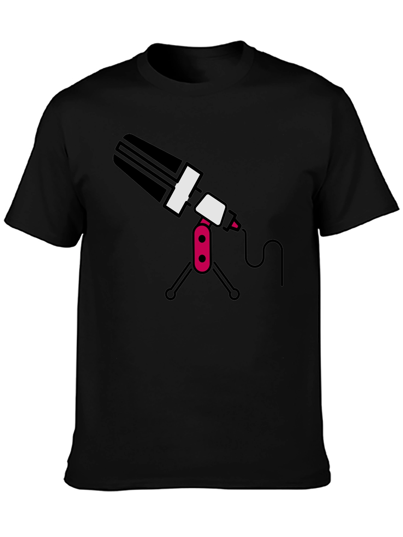 Microphone Graphic Tee - Black