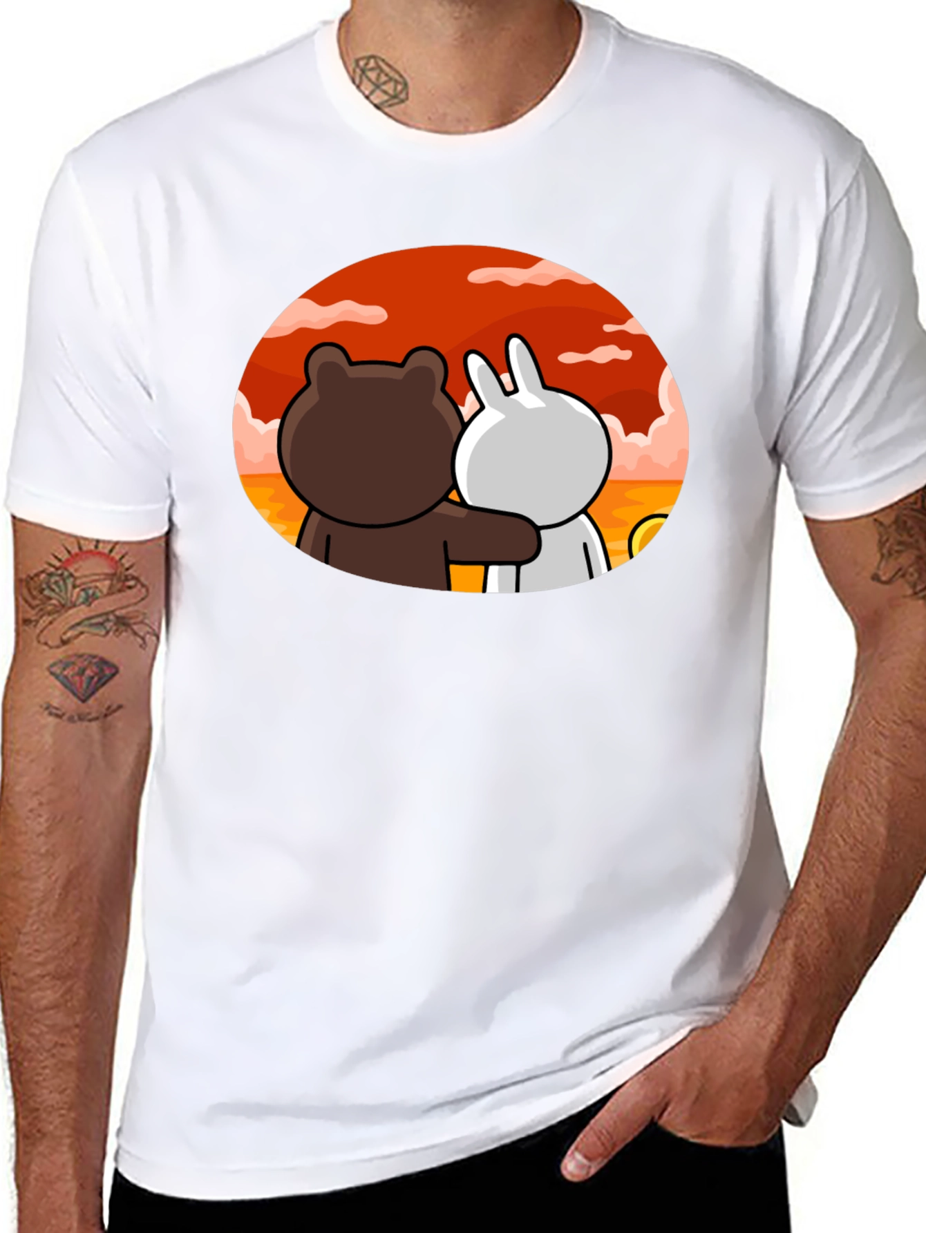 Cute Cartoon Couple T-Shirt