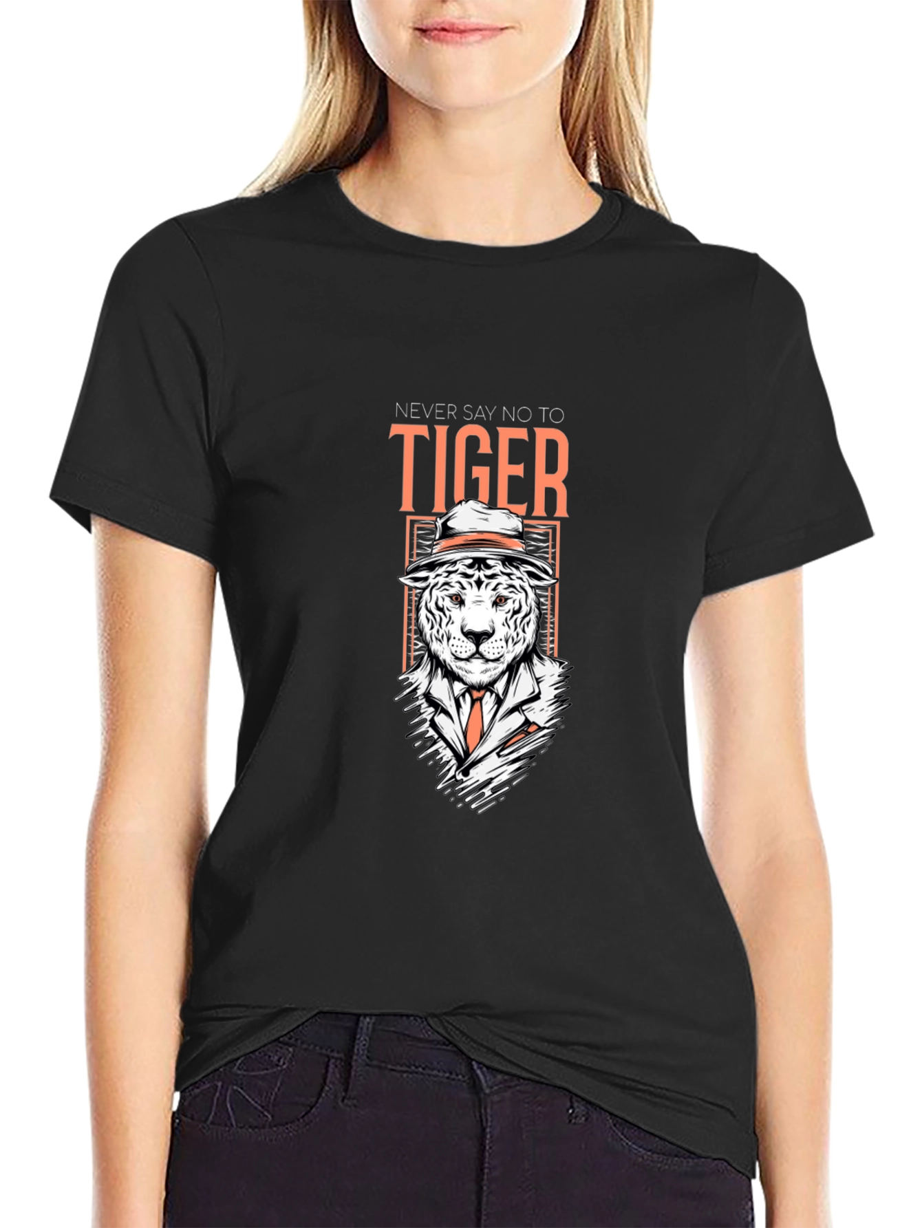 Stylish Tiger Suit T-Shirt - Never Say No