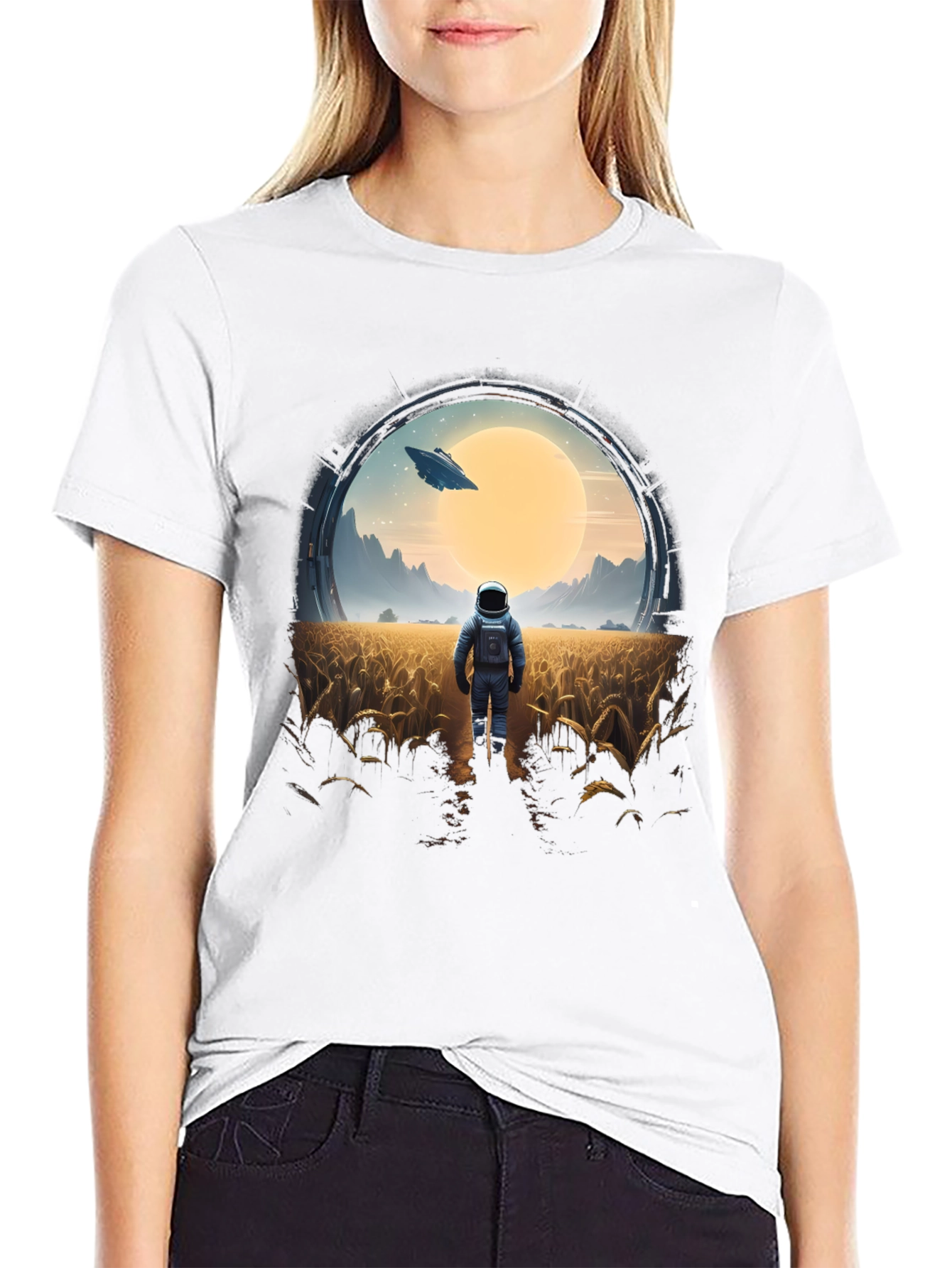 Astronaut Sci-Fi Graphic T-Shirt - Unisex