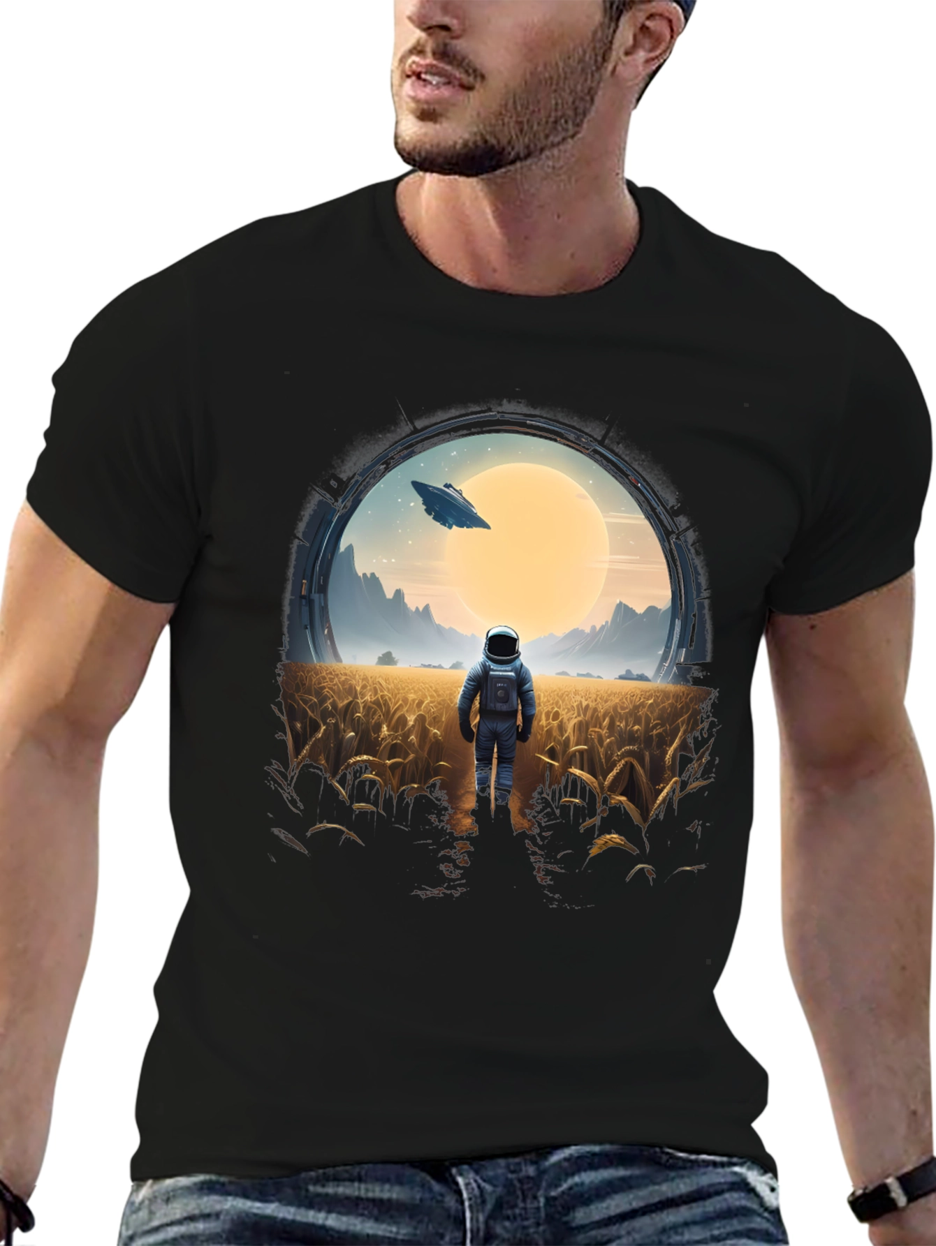Astronaut Sci-Fi Graphic T-Shirt - Unisex