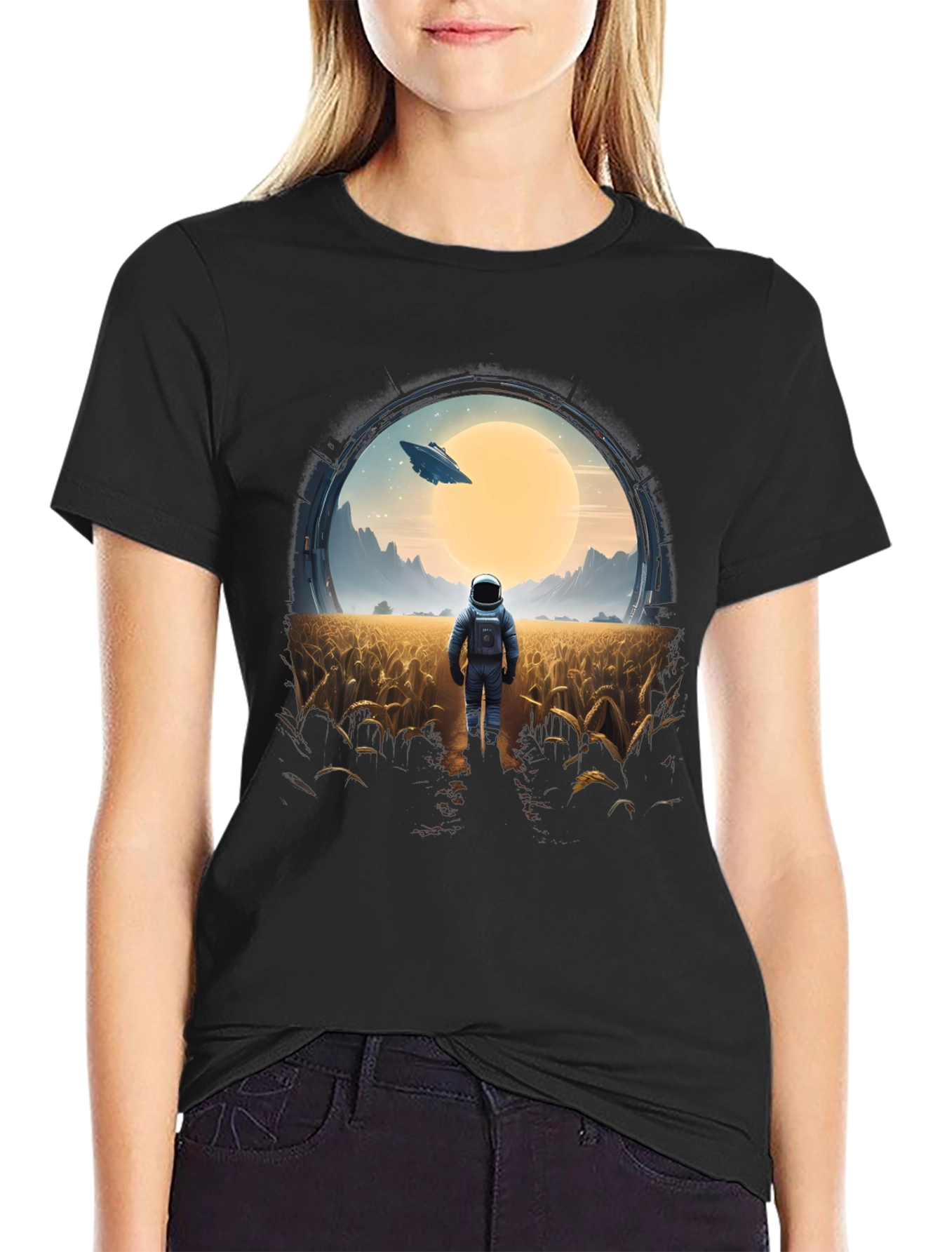Astronaut Sci-Fi Graphic T-Shirt - Unisex