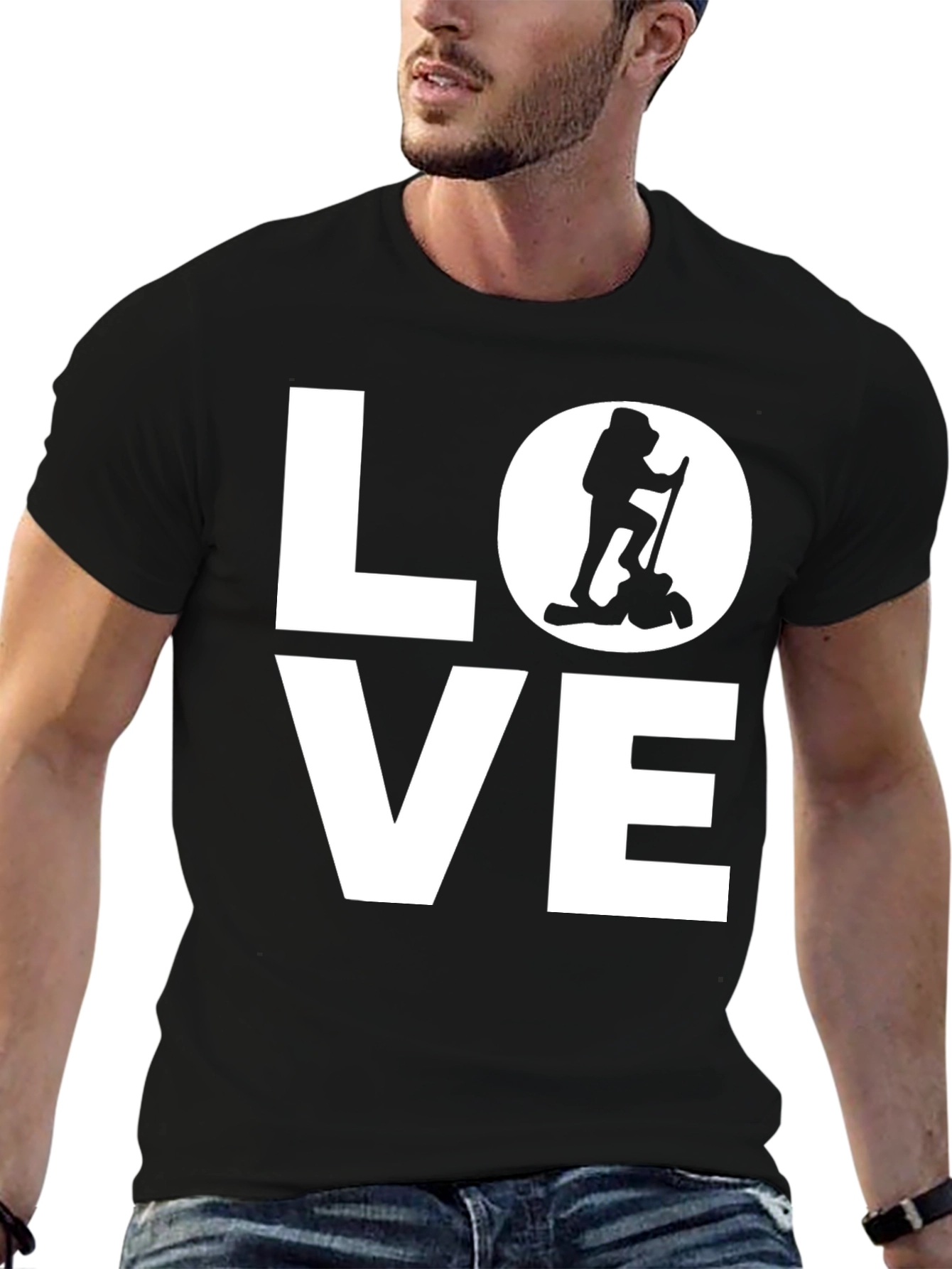 LOVE Hiking T-Shirt - Black Graphic Tee