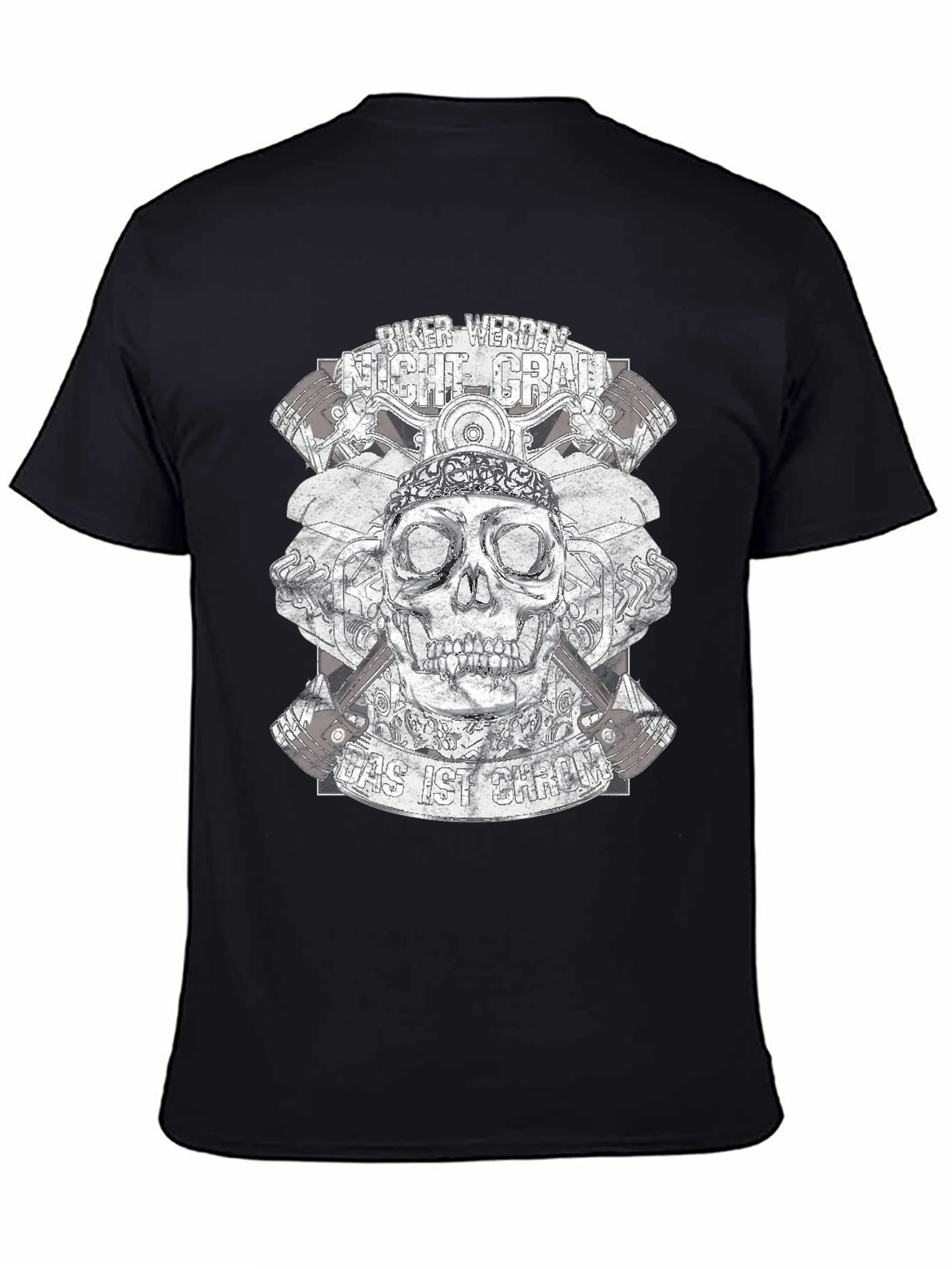 Biker Werden Night Grab Black T-Shirt