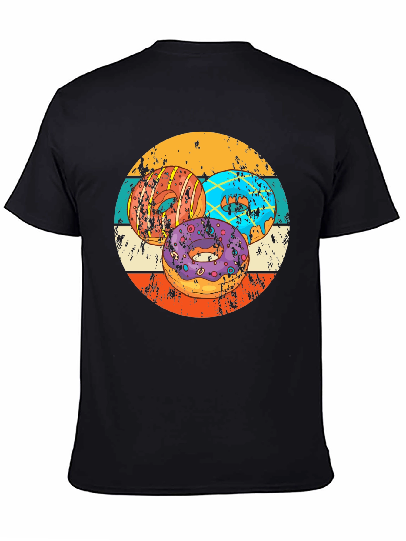 Retro Donut T-Shirt - Graphic Print Tee