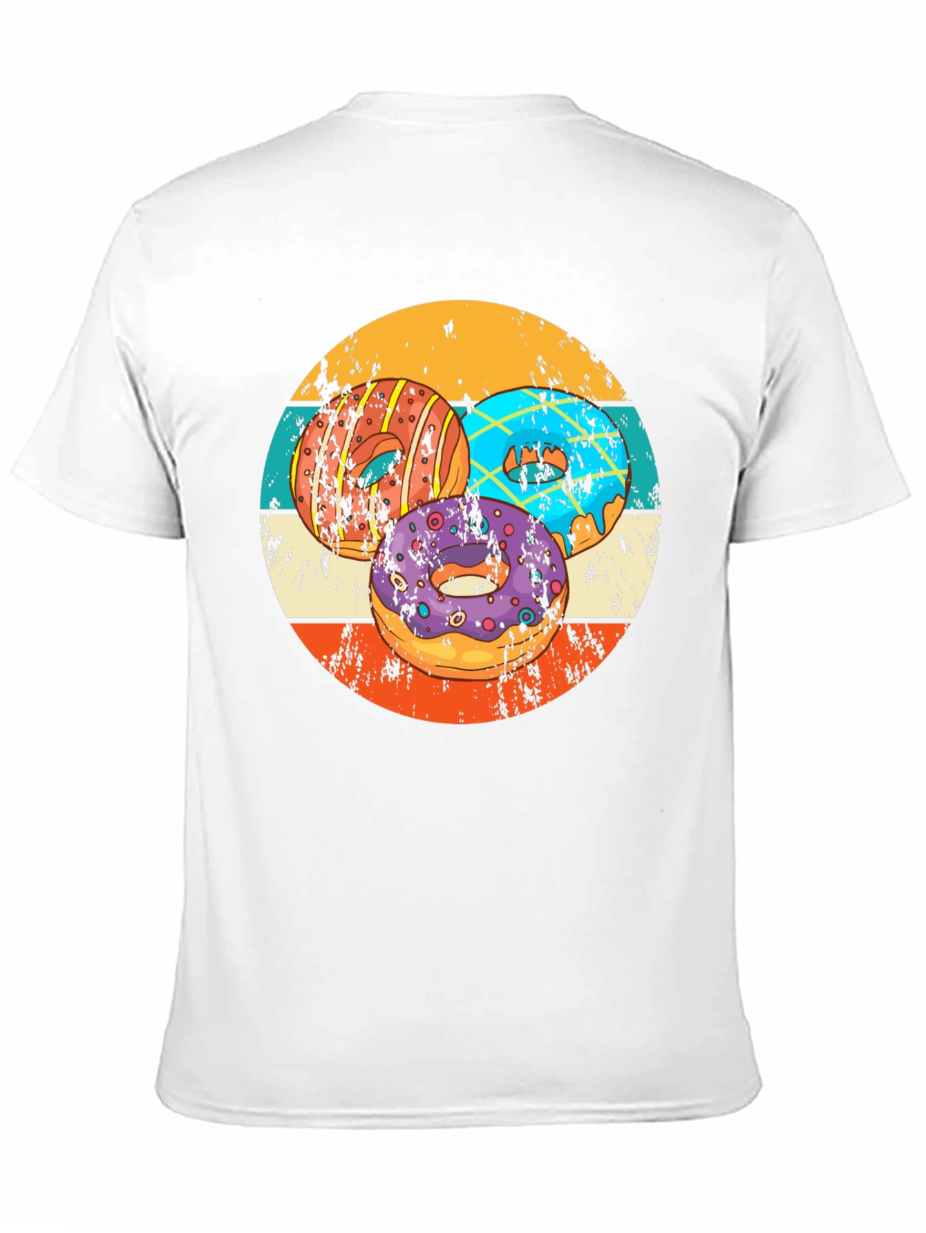 Retro Donut T-Shirt - Graphic Print Tee