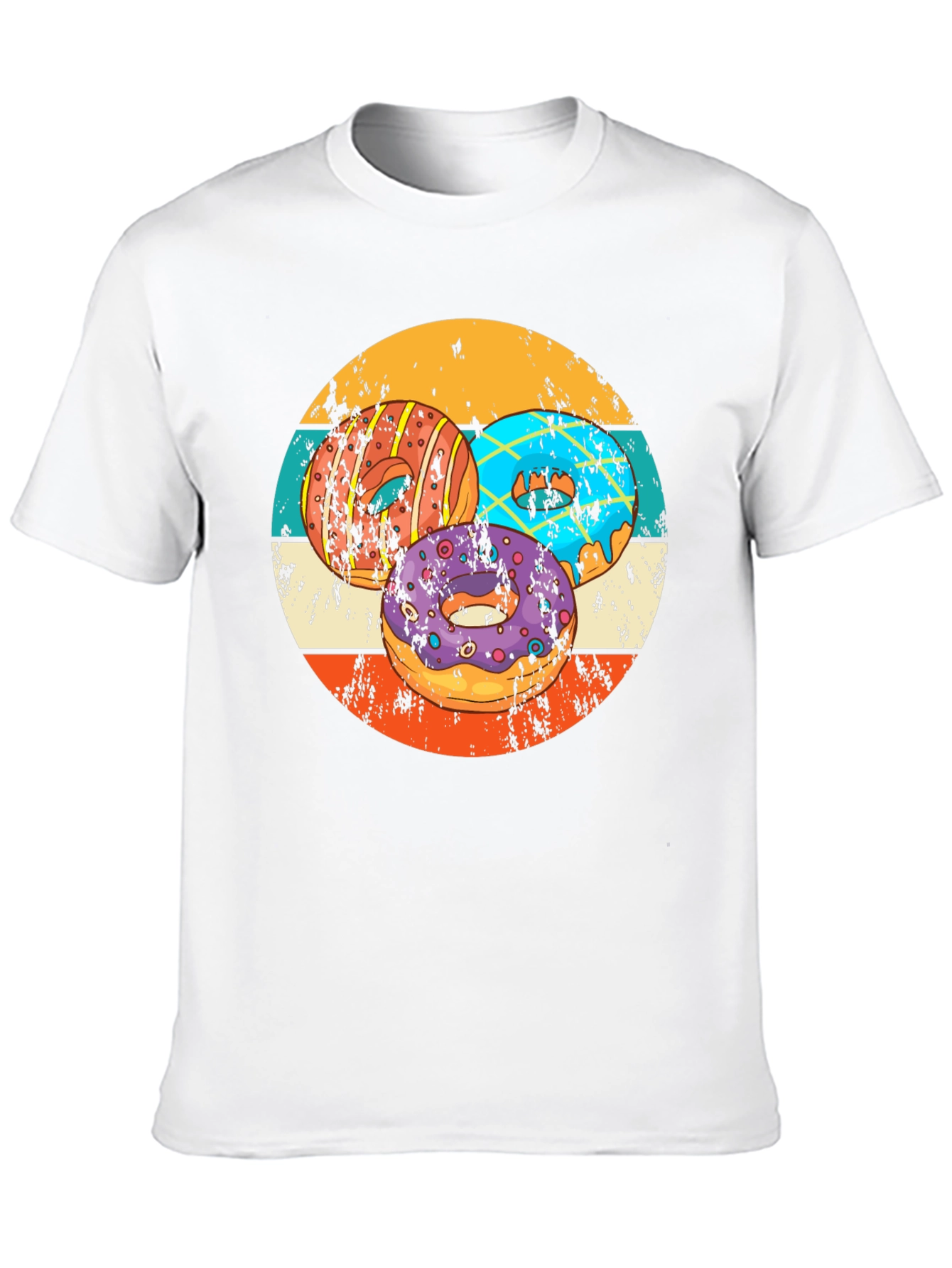 Retro Donut T-Shirt - Graphic Print Tee