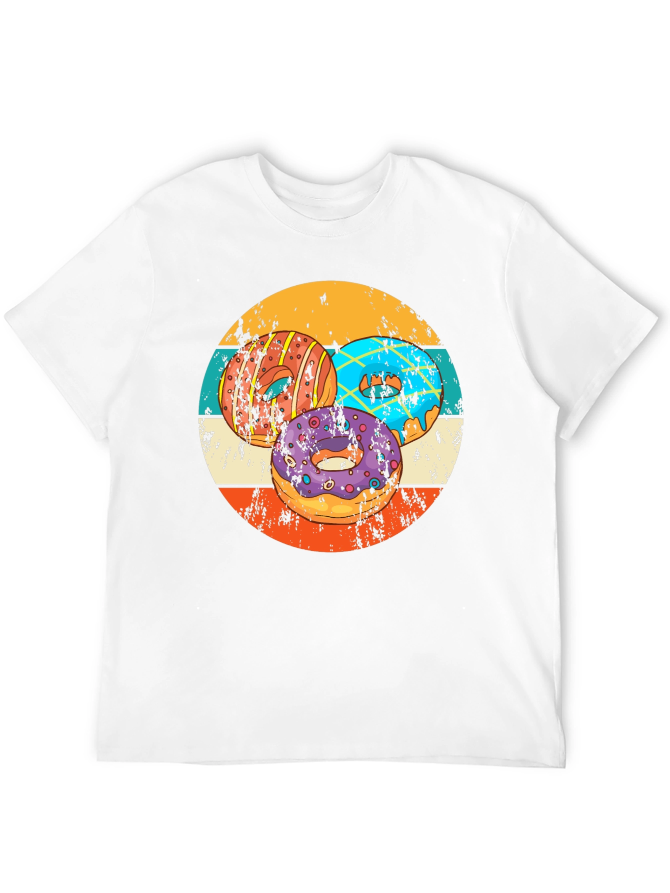 Retro Donut T-Shirt - Graphic Print Tee