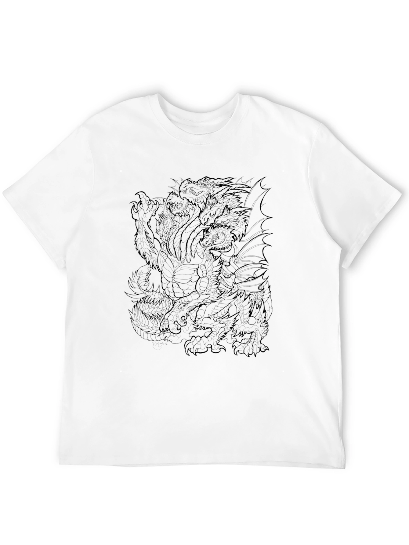 Mens Black Dragon Graphic T-Shirt